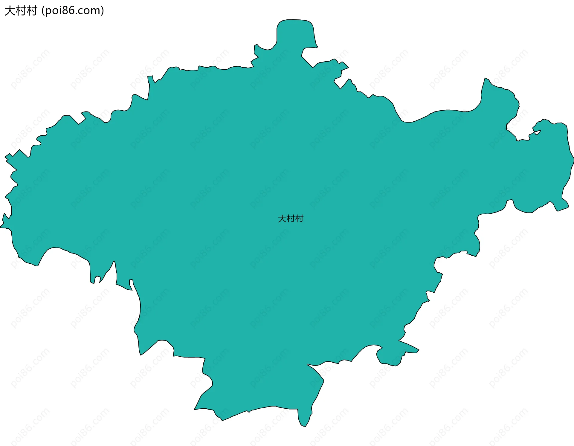 大村村边界地图