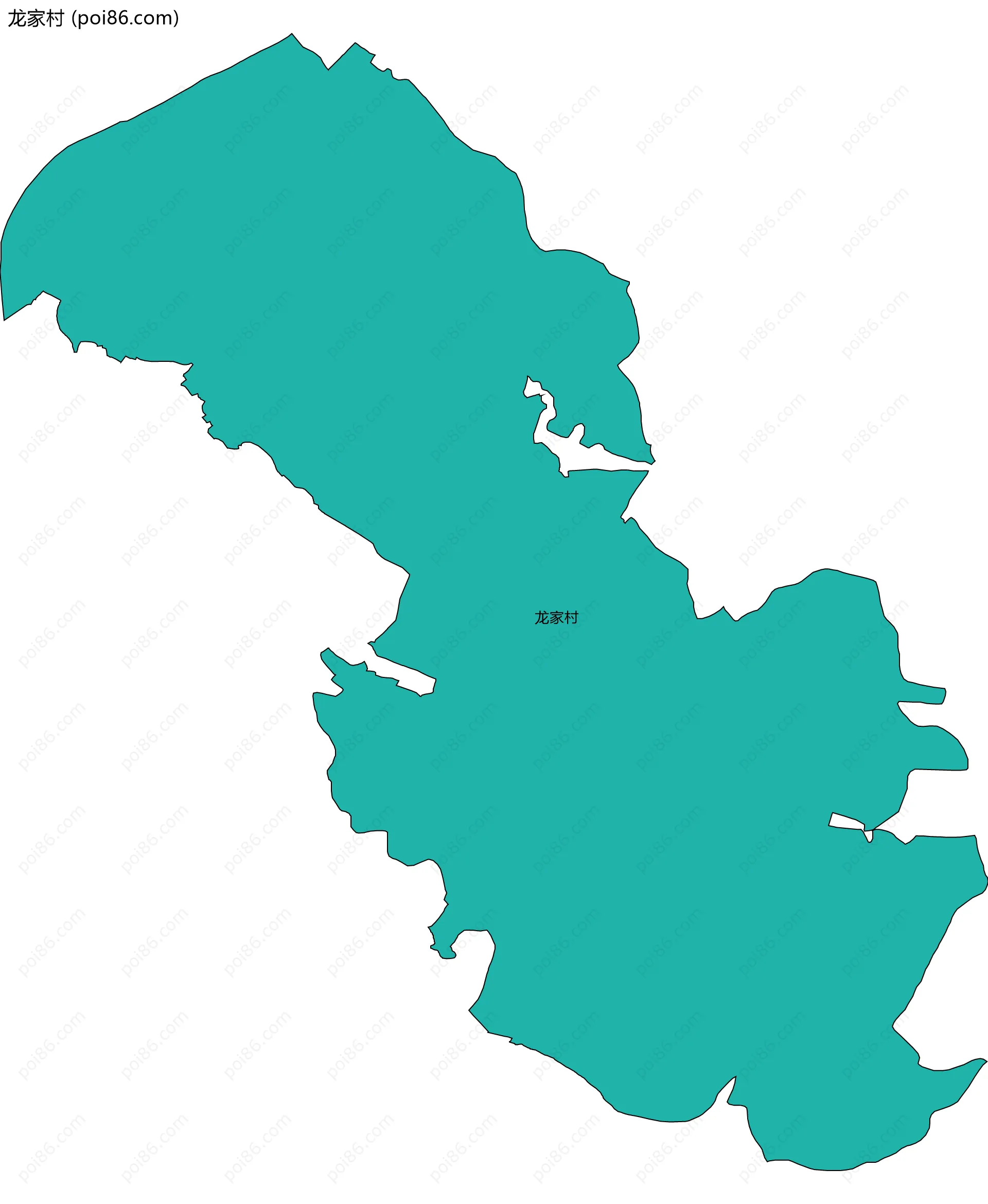 龙家村边界地图