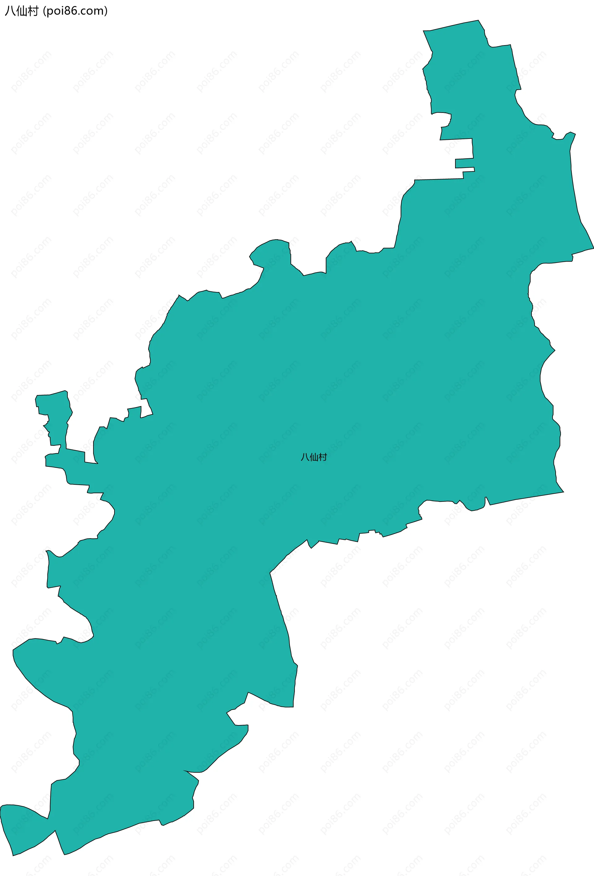 八仙村边界地图