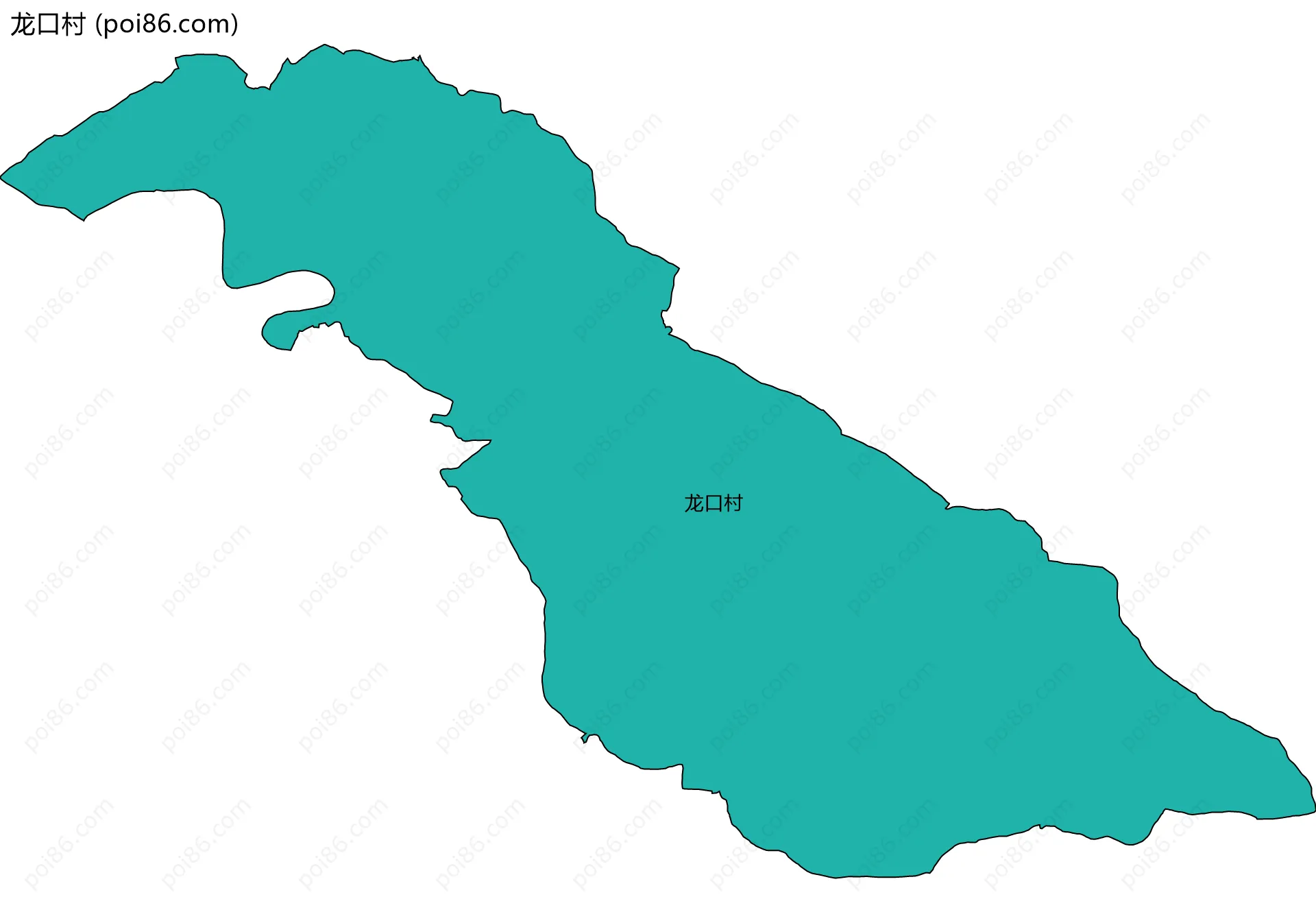 龙口村边界地图
