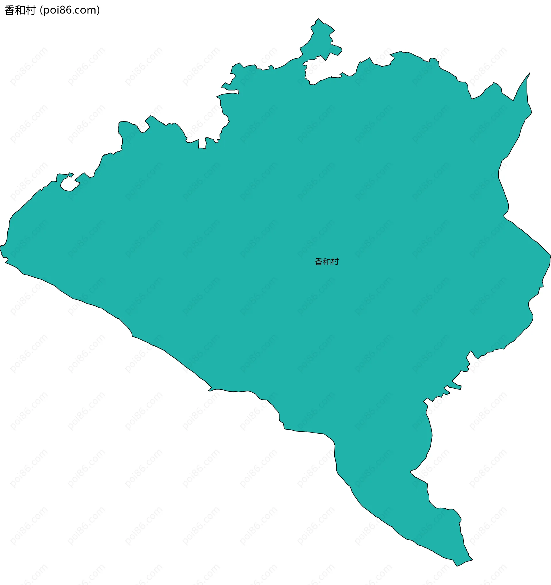 香和村边界地图