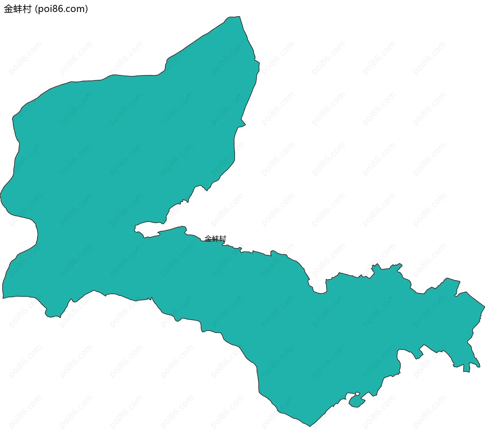 金蚌村边界地图