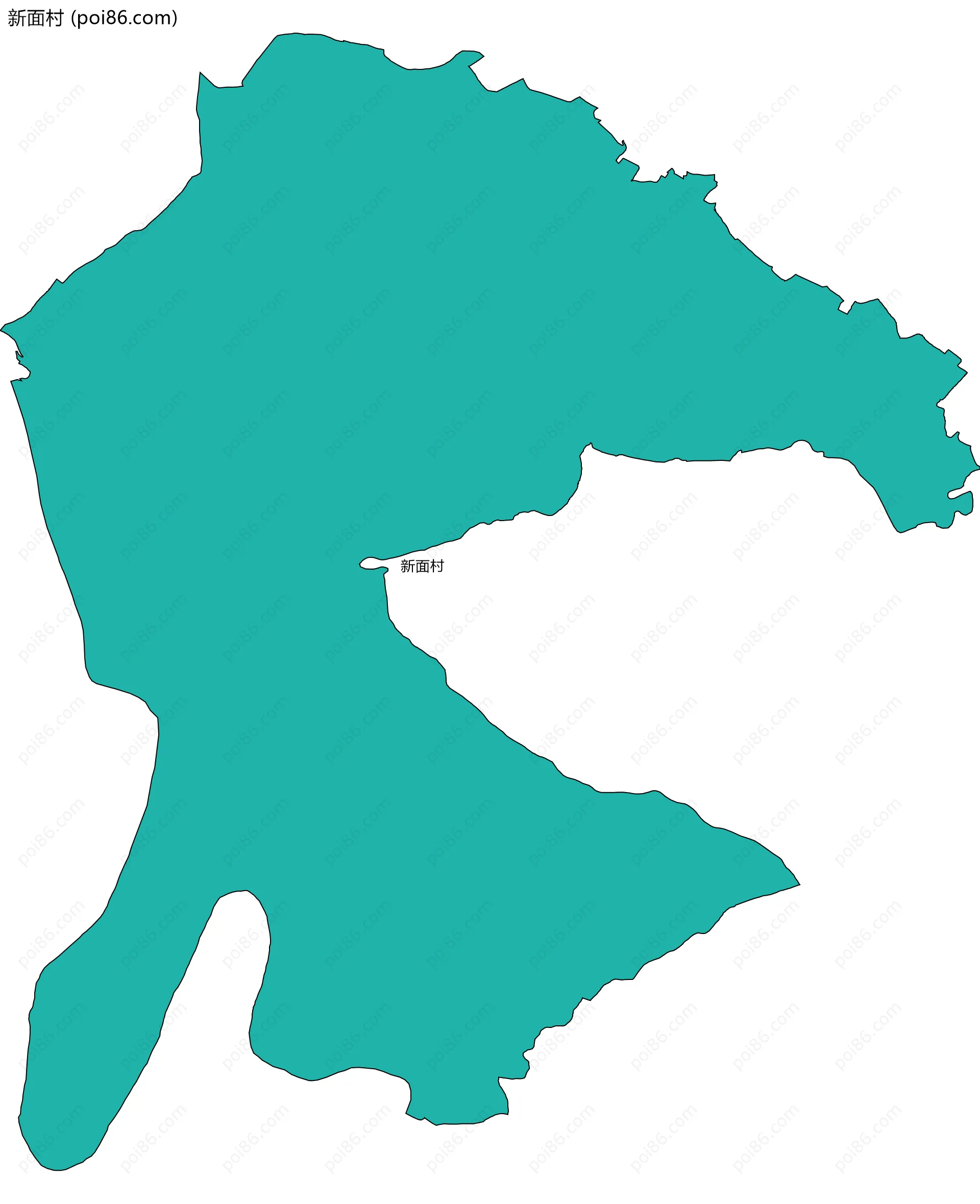 新面村边界地图