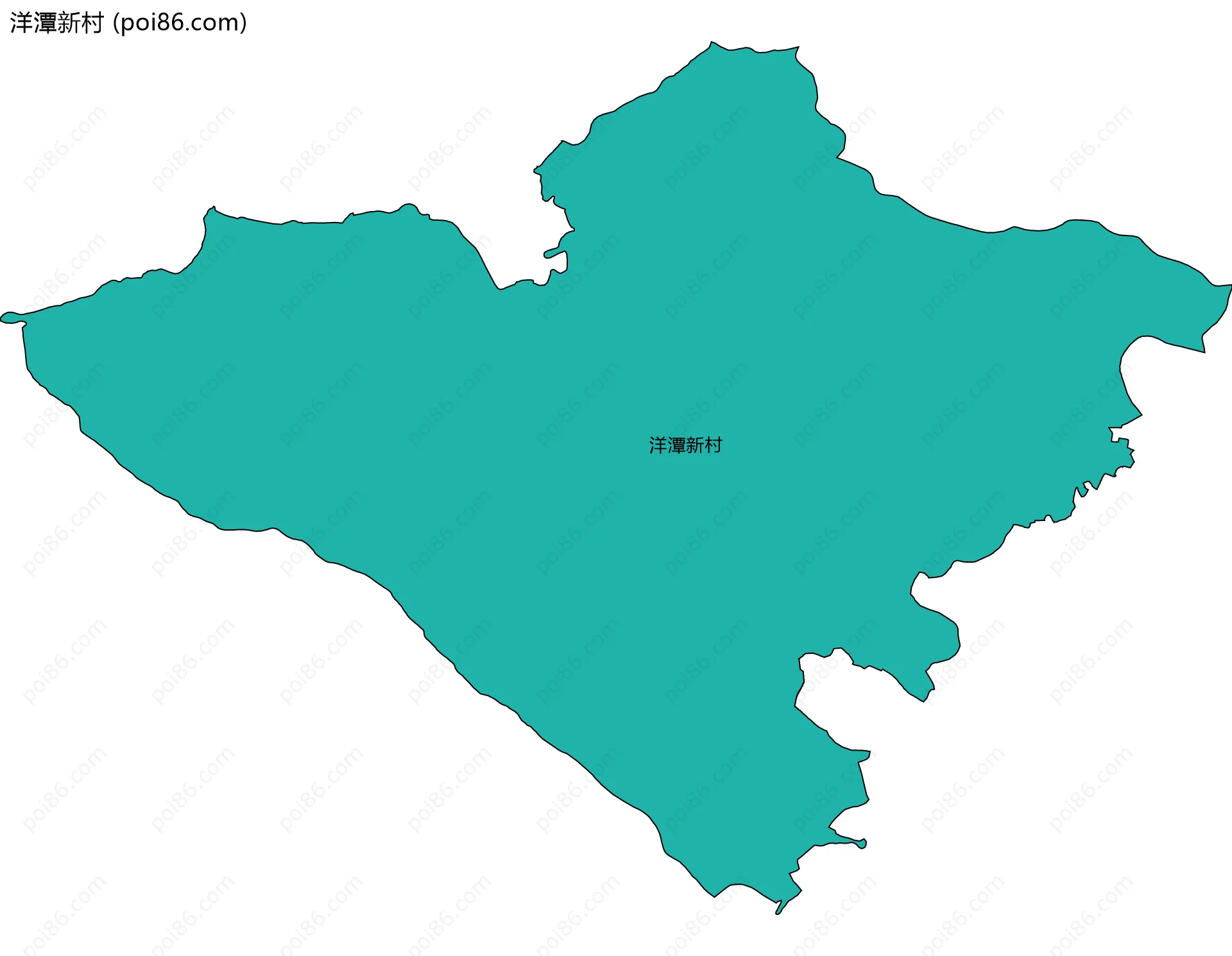 洋潭新村边界地图