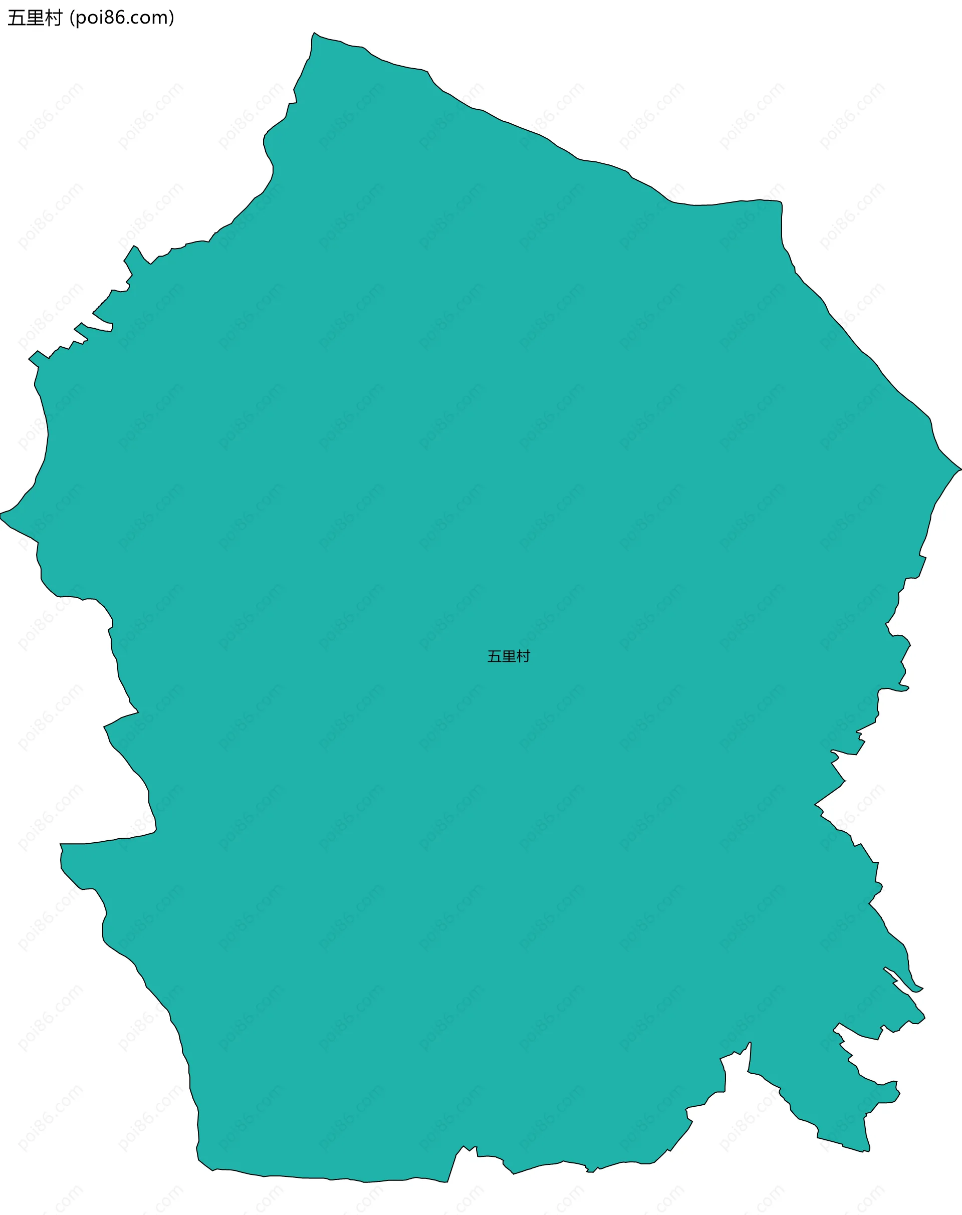 五里村边界地图