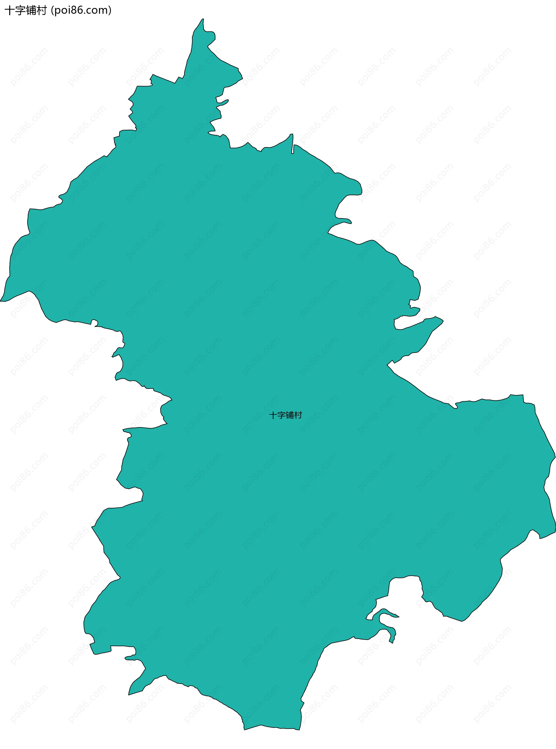 十字铺村边界地图