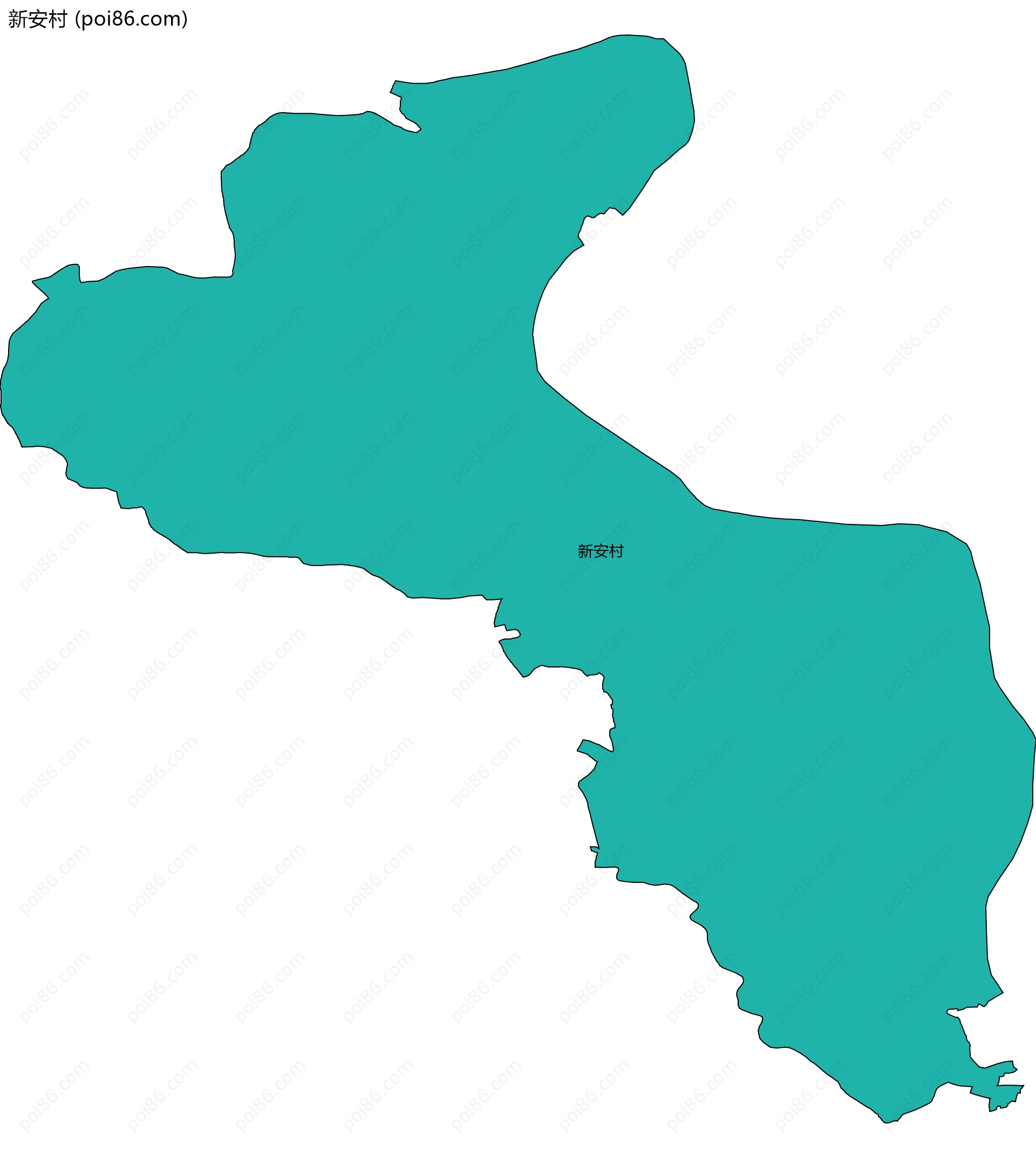 新安村边界地图