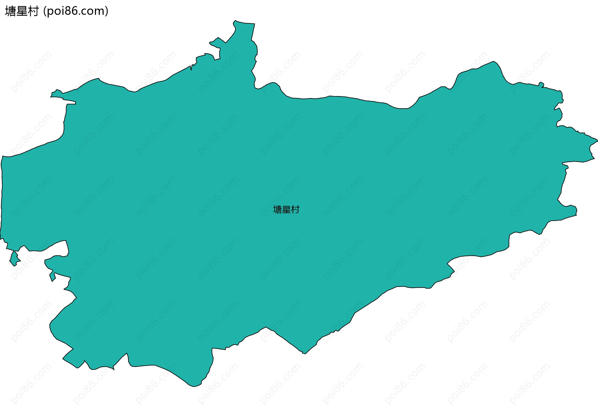 塘星村边界地图