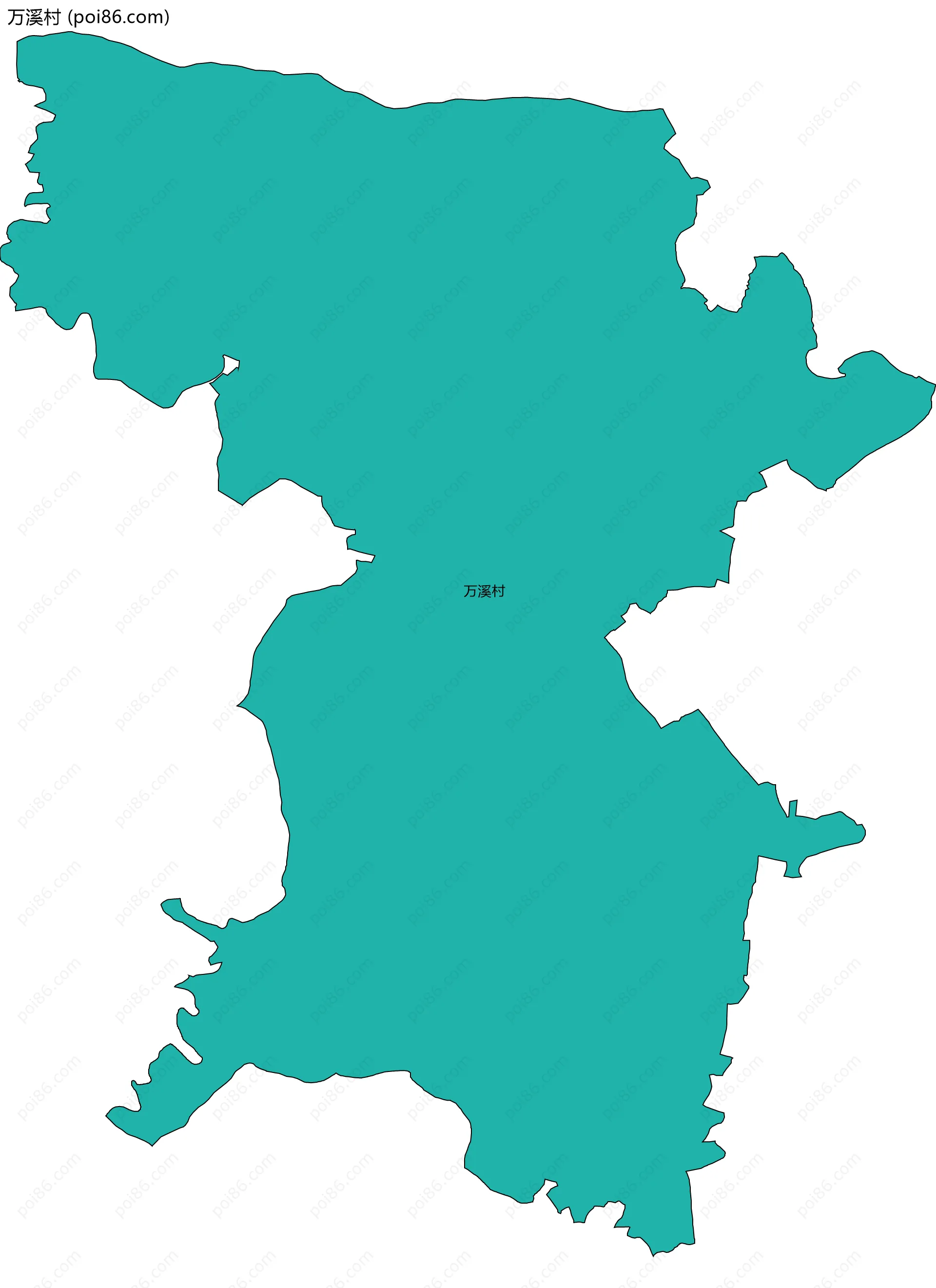 万溪村边界地图