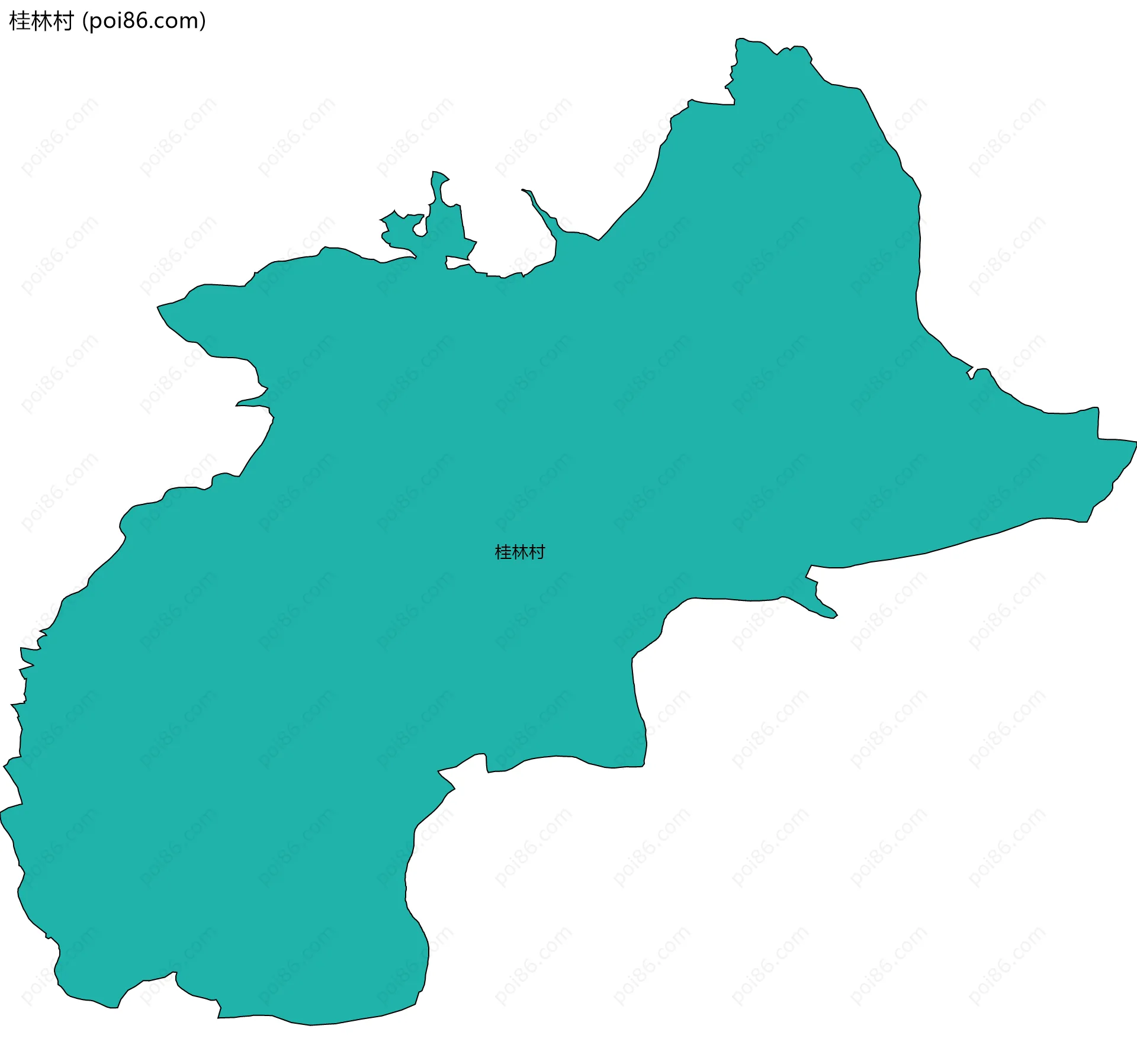 桂林村边界地图