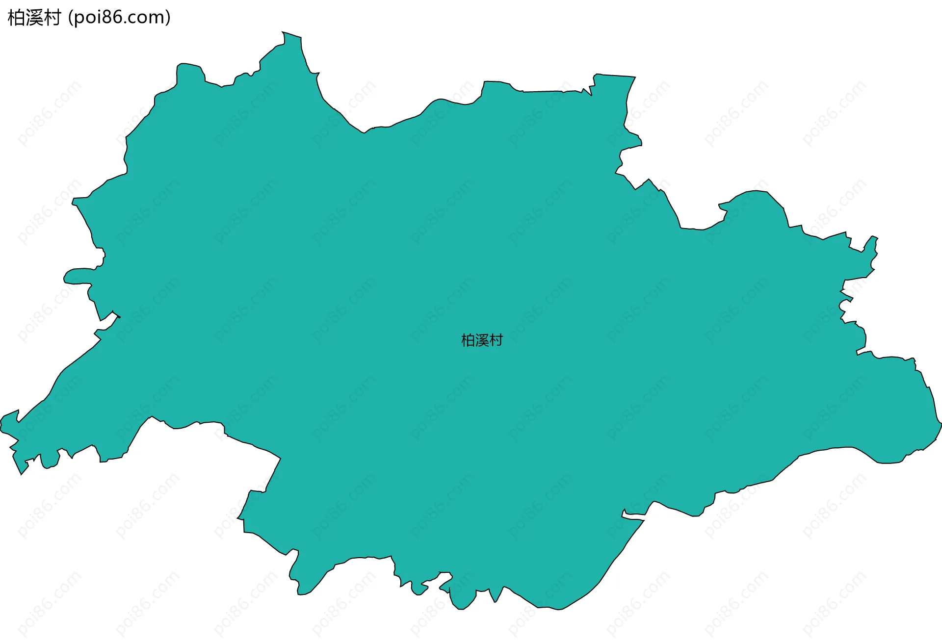 柏溪村边界地图