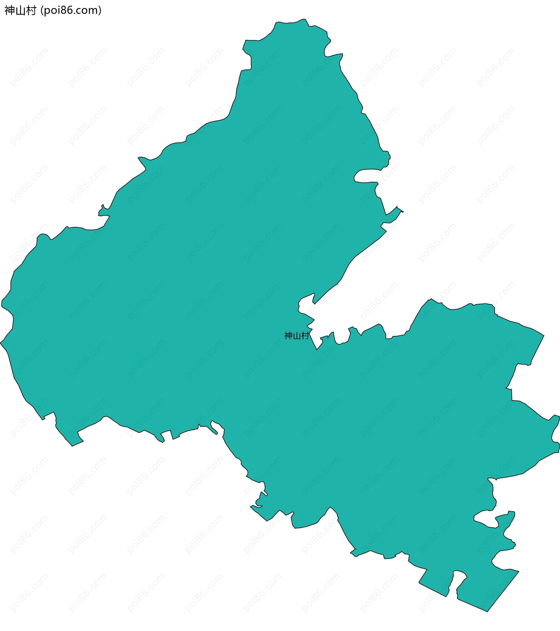 神山村边界地图