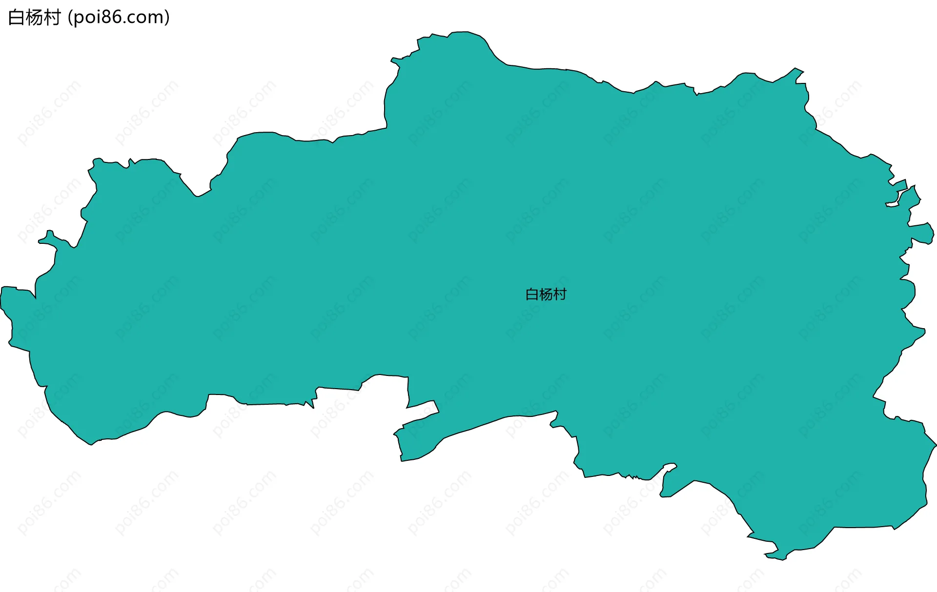 白杨村边界地图