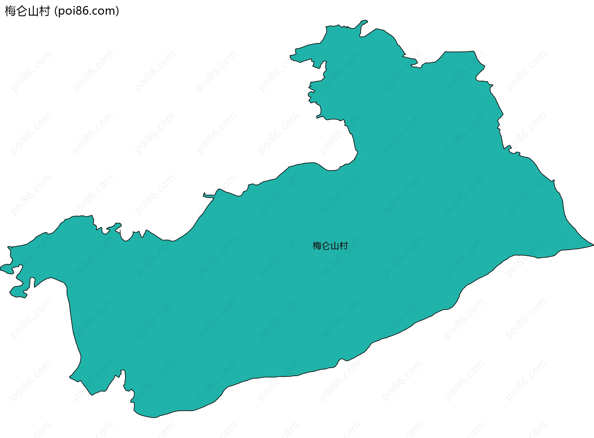 梅仑山村边界地图