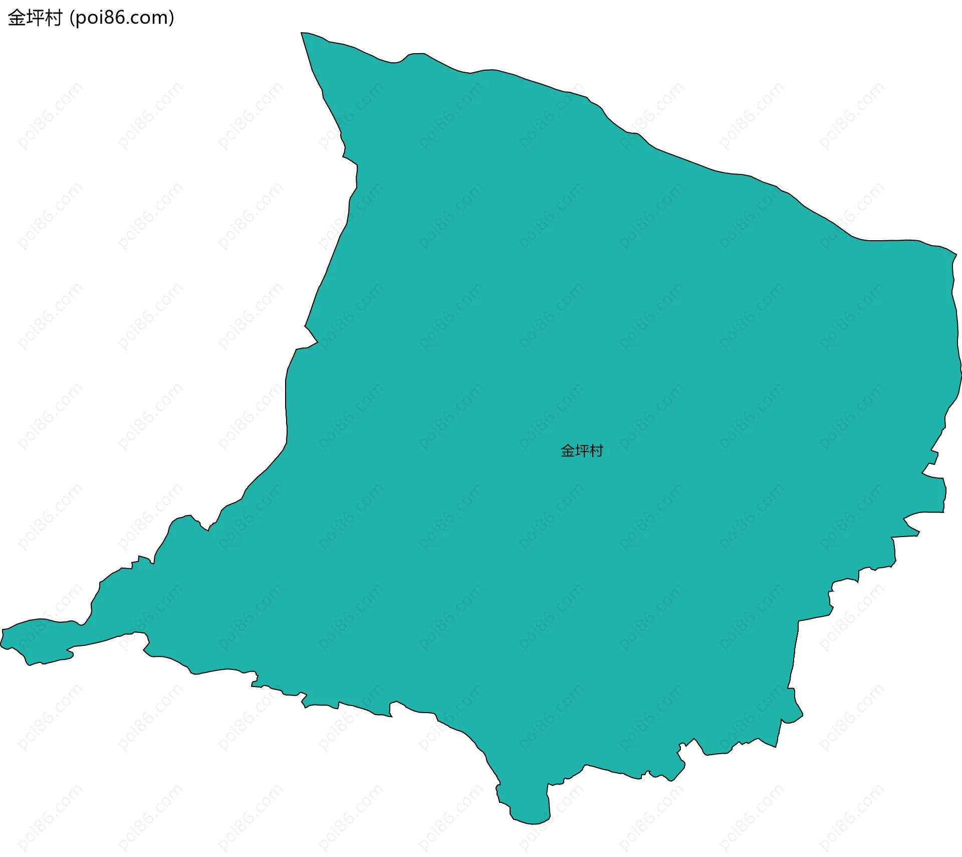 金坪村边界地图