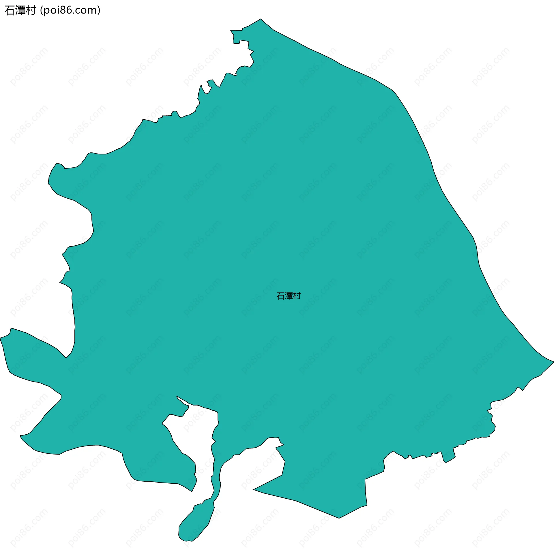 石潭村边界地图