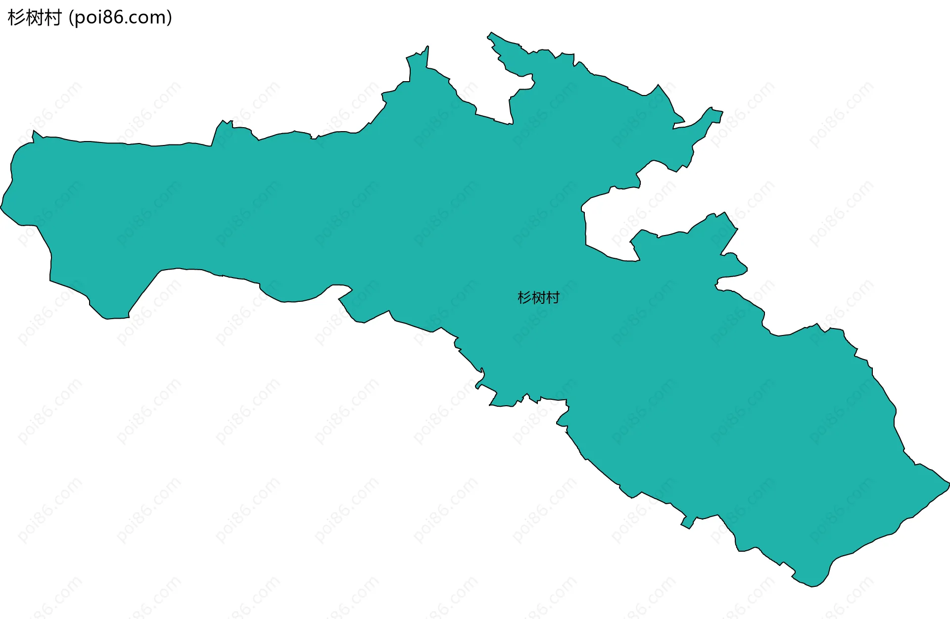 杉树村边界地图