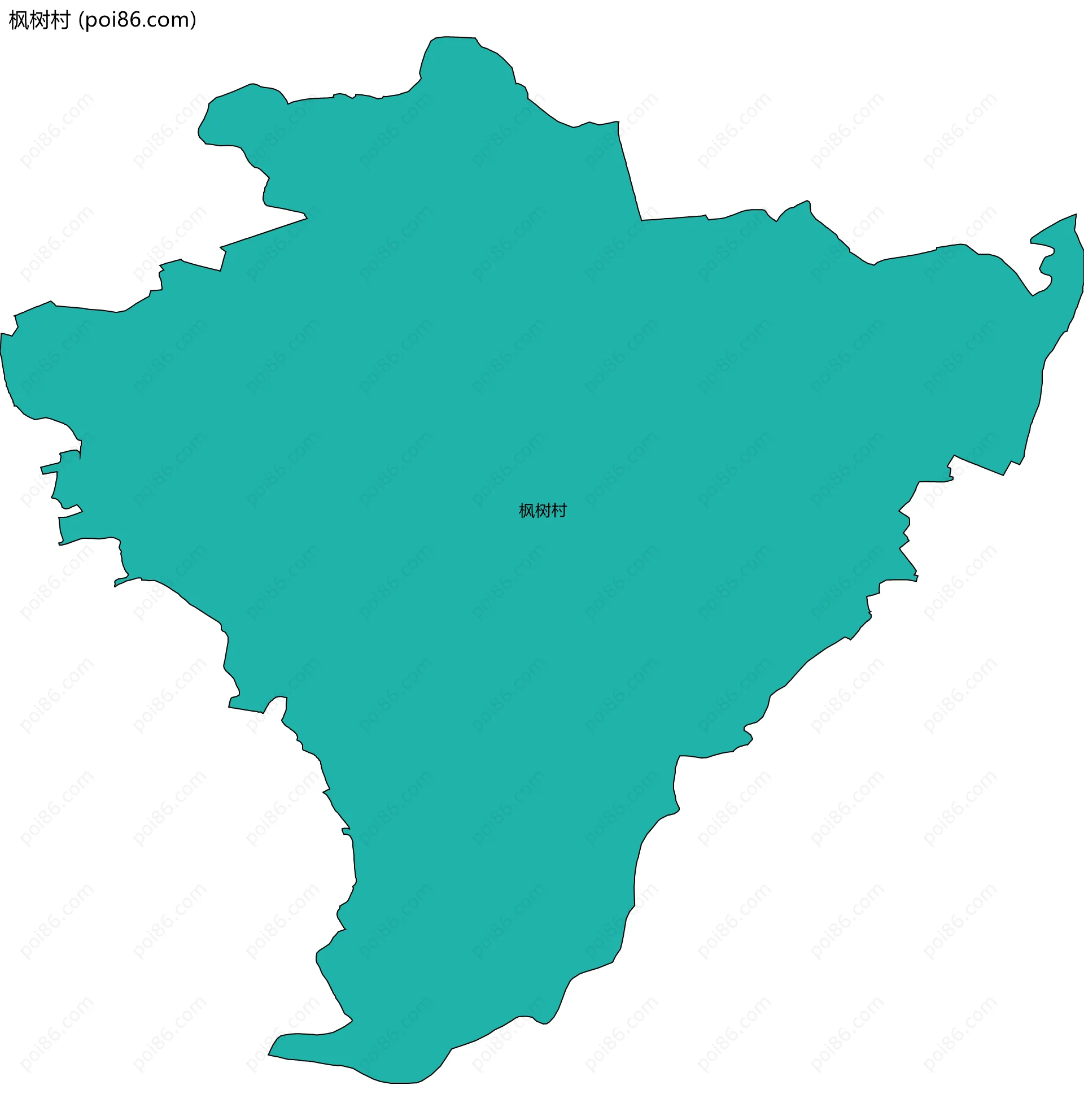 枫树村边界地图