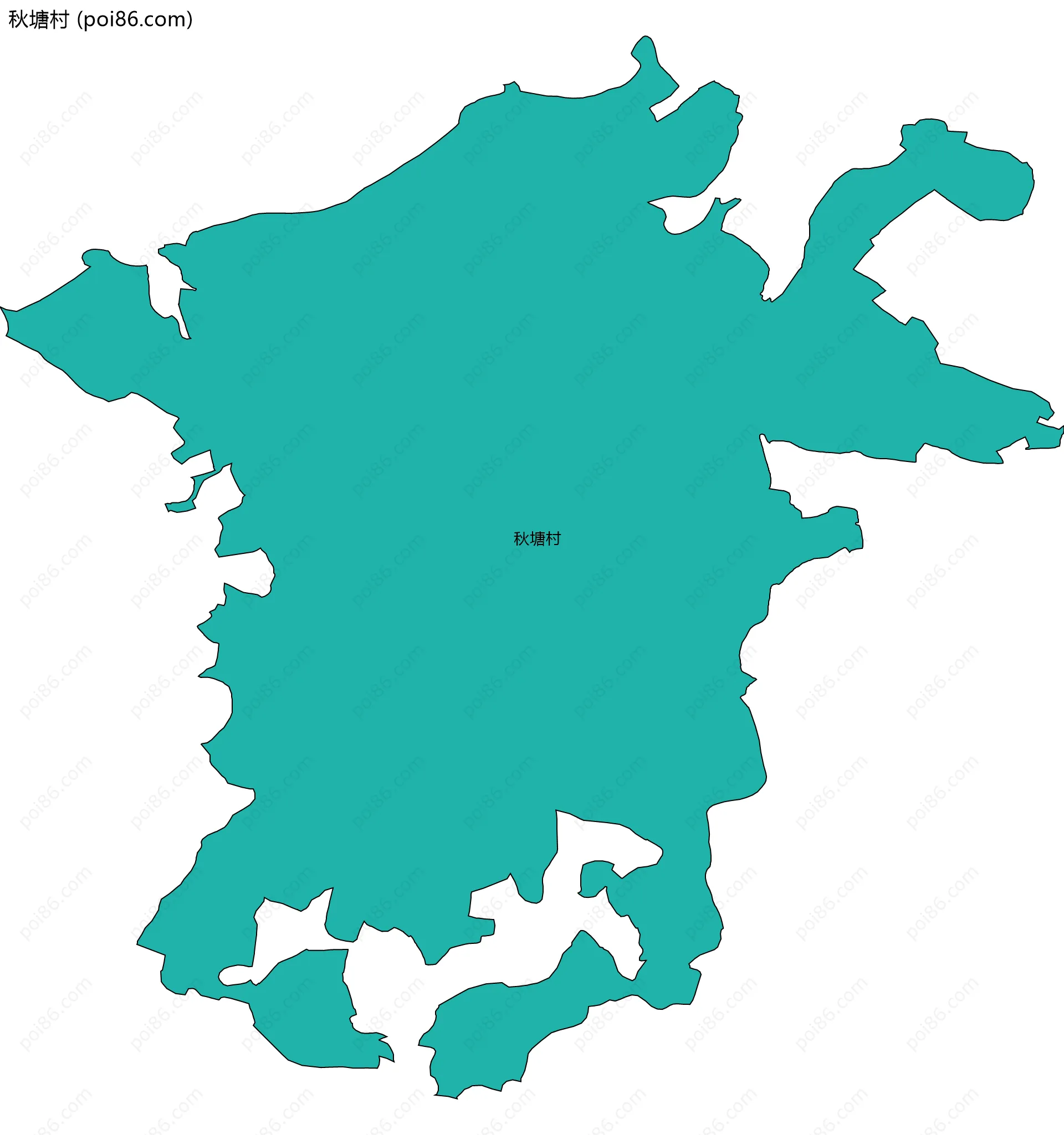 秋塘村边界地图