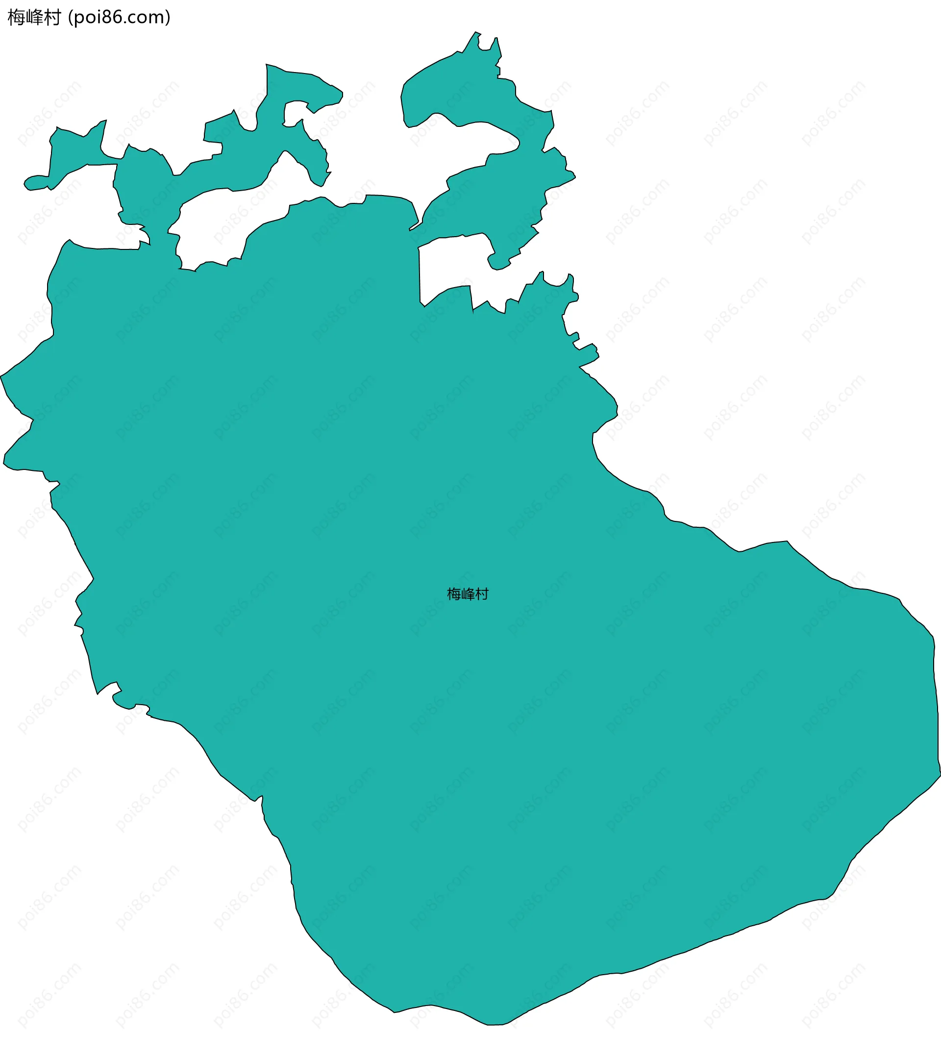 梅峰村边界地图