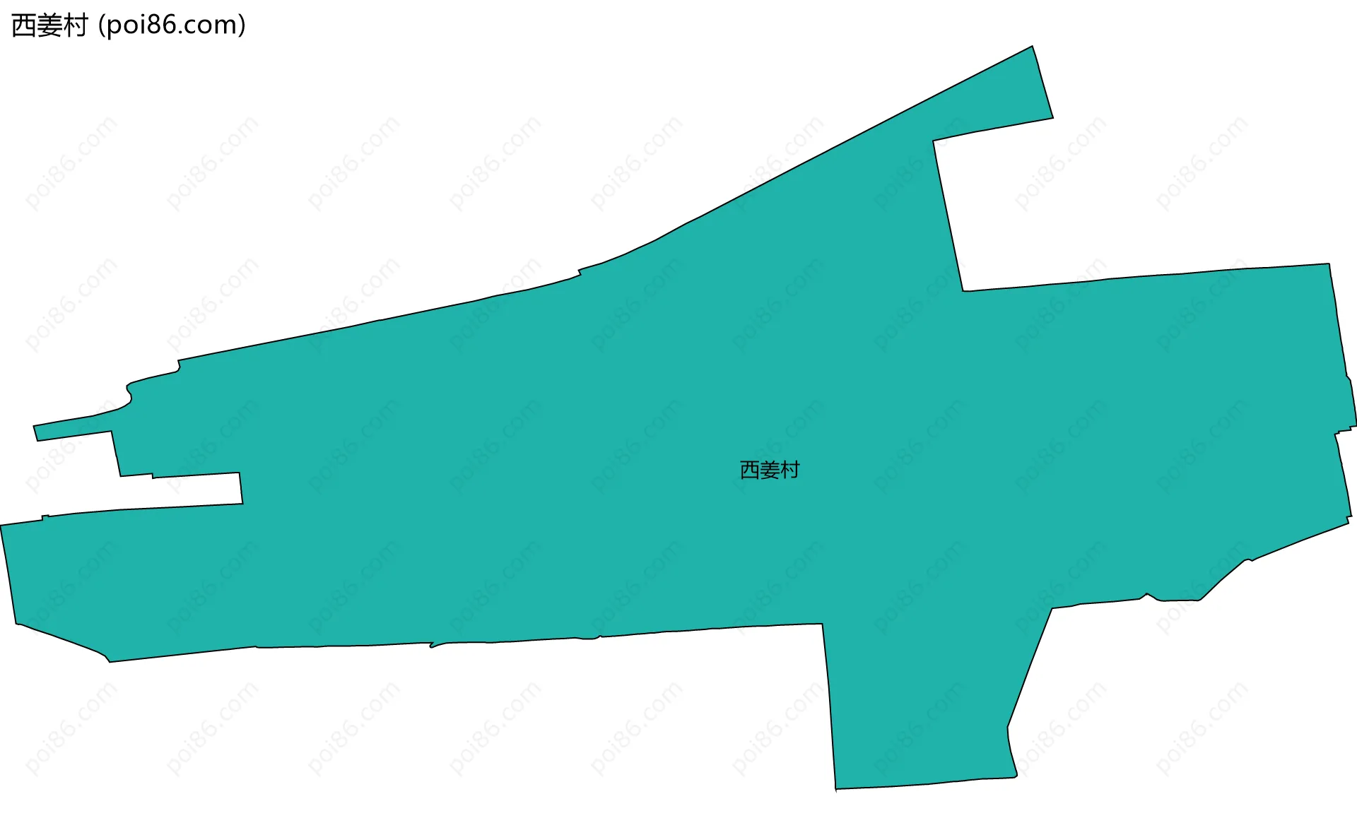 西姜村边界地图