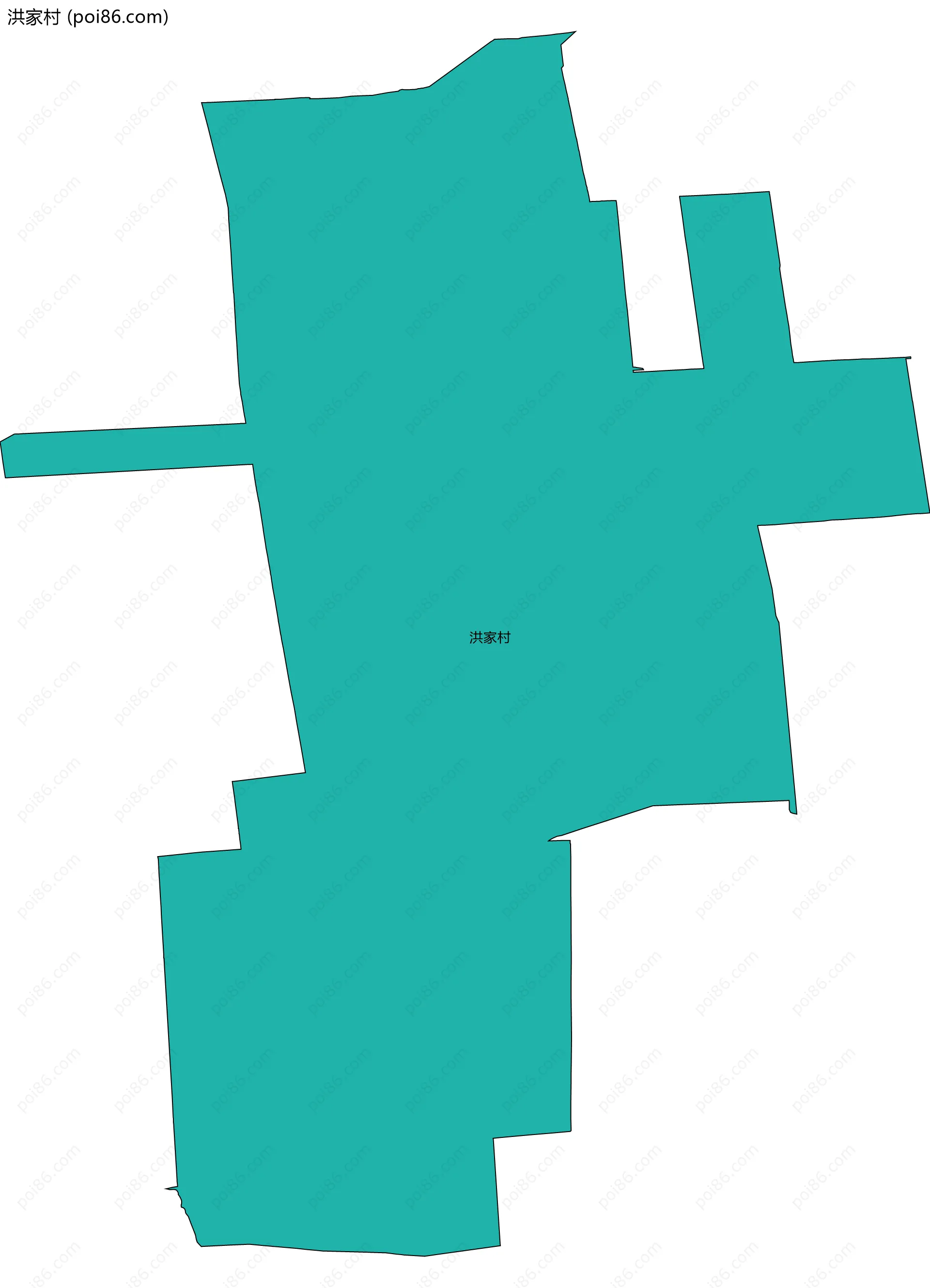 洪家村边界地图