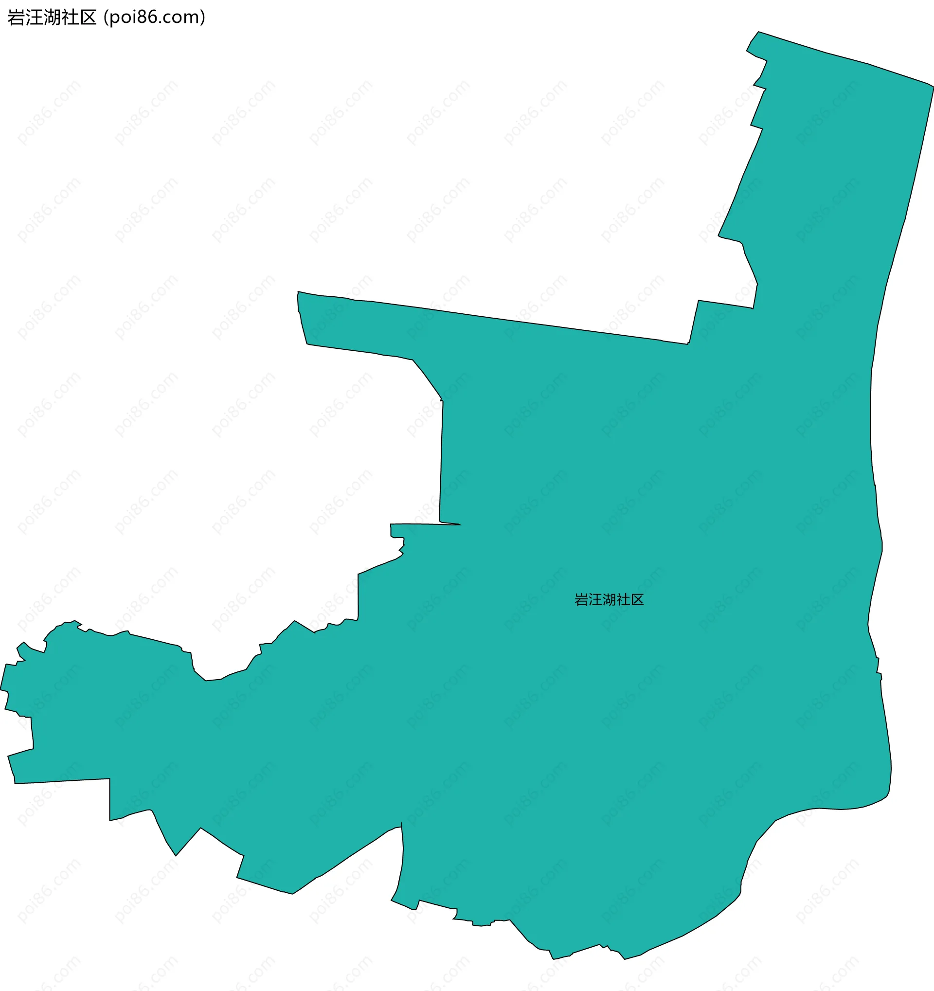 岩汪湖社区边界地图