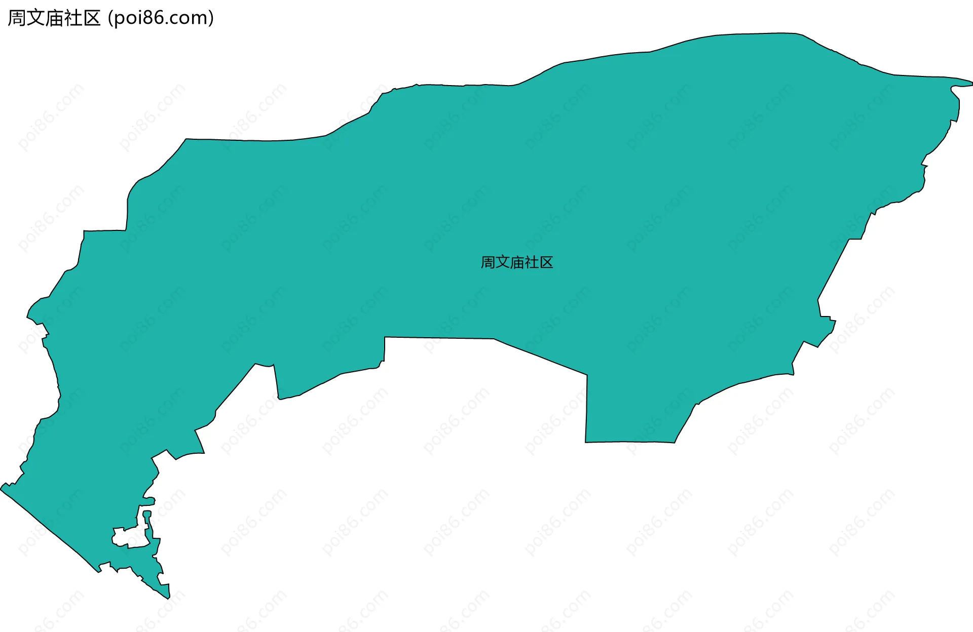 周文庙社区边界地图