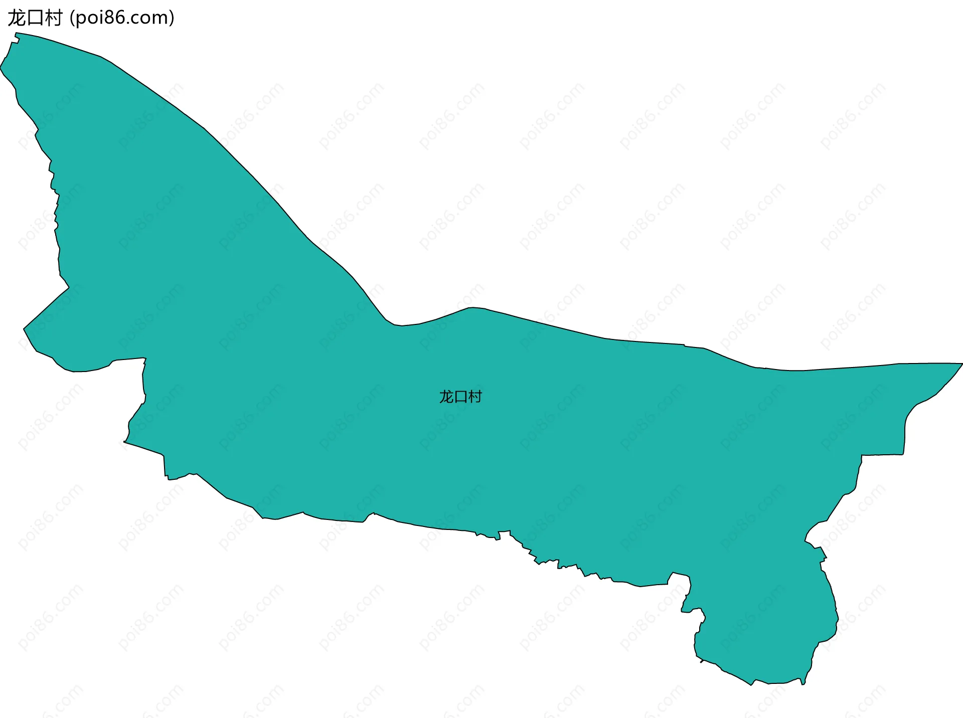 龙口村边界地图