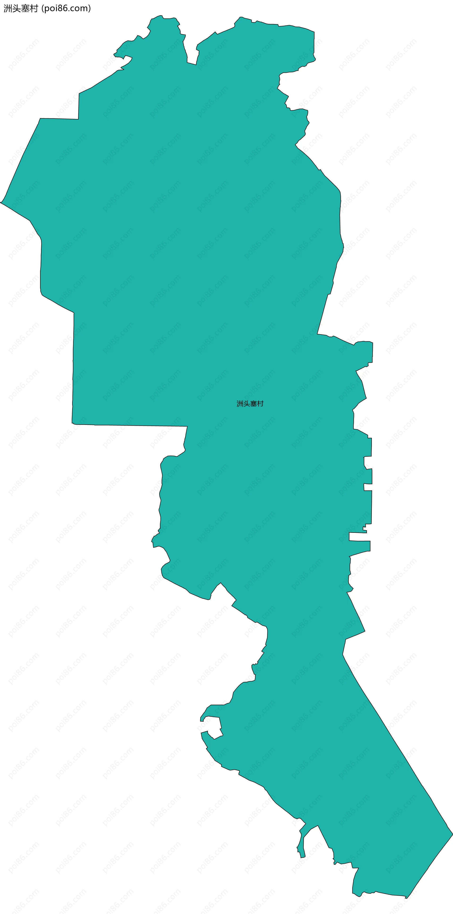 洲头塞村边界地图
