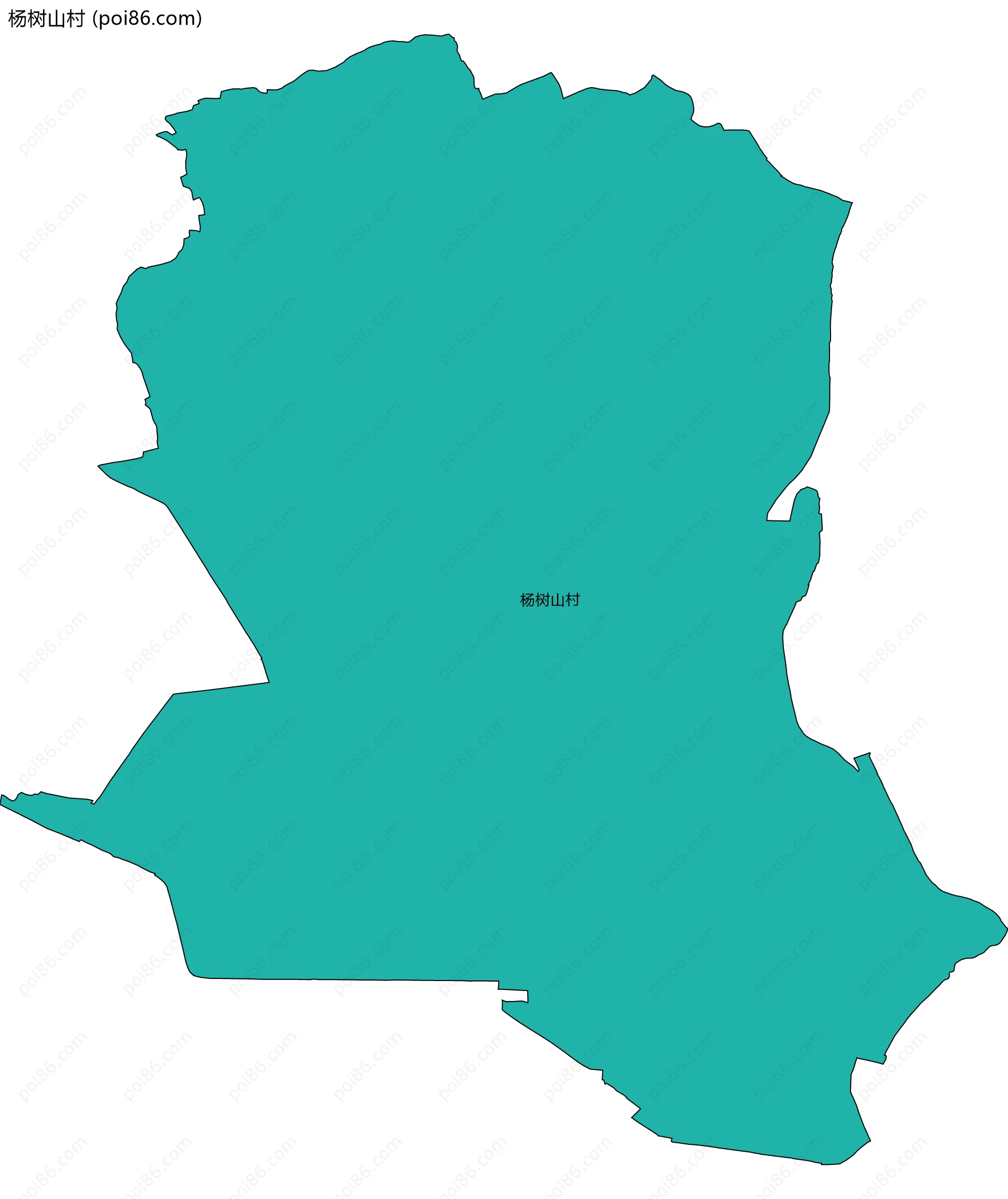 杨树山村边界地图
