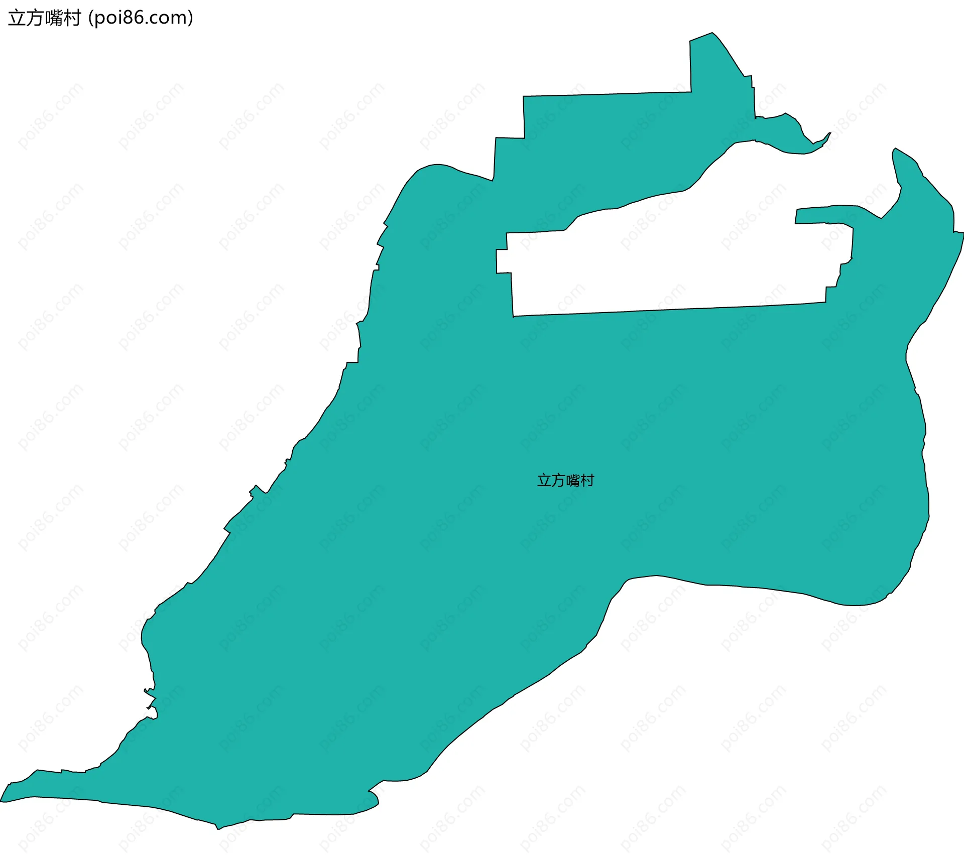 立方嘴村边界地图