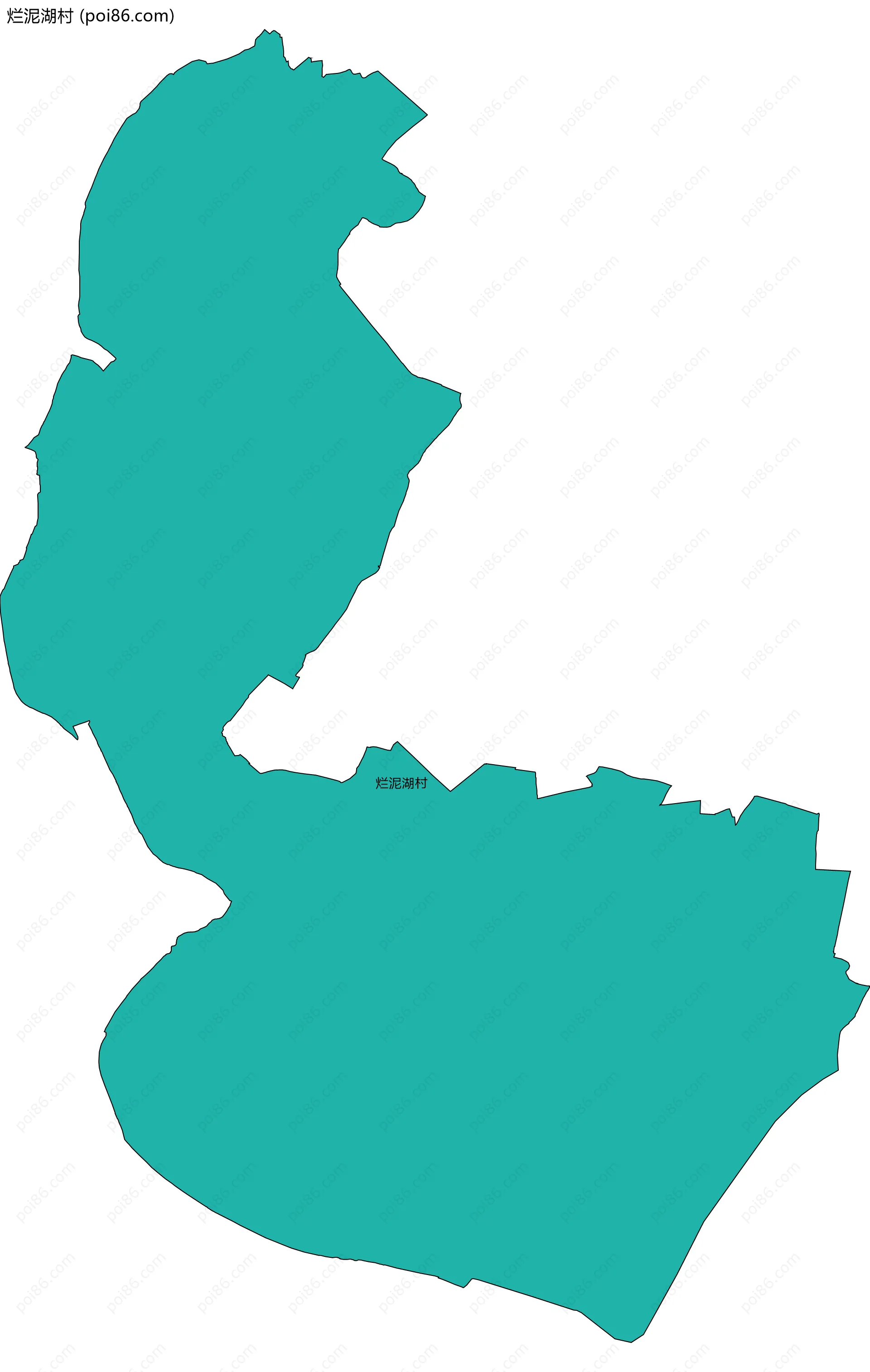 烂泥湖村边界地图