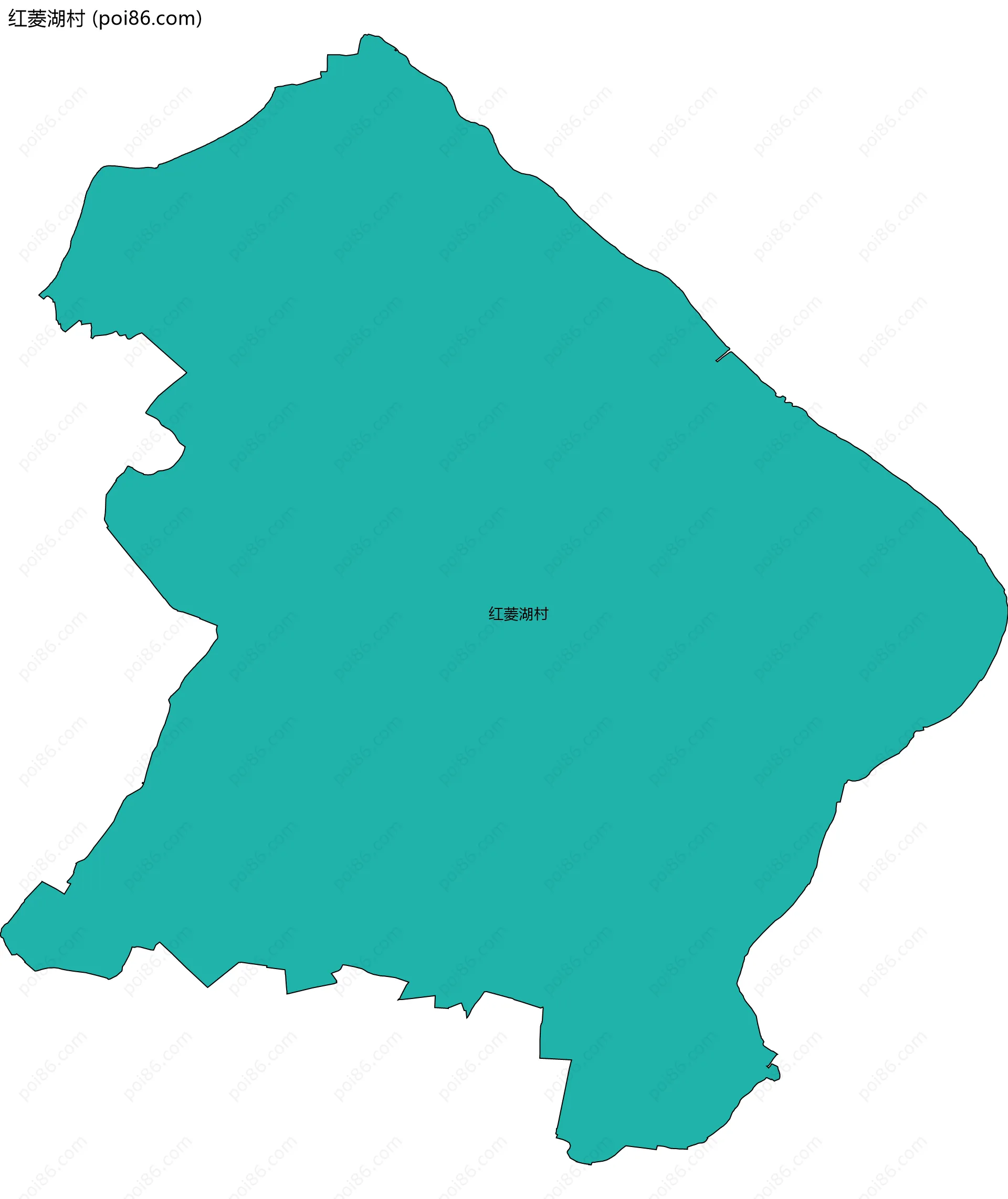 红菱湖村边界地图