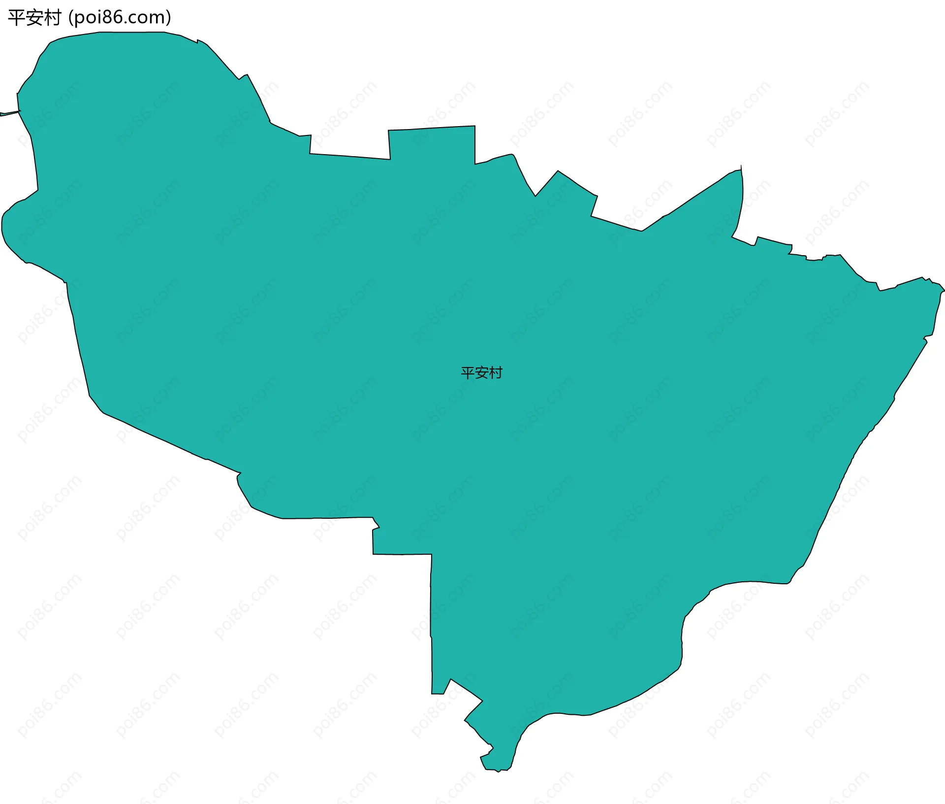 平安村边界地图