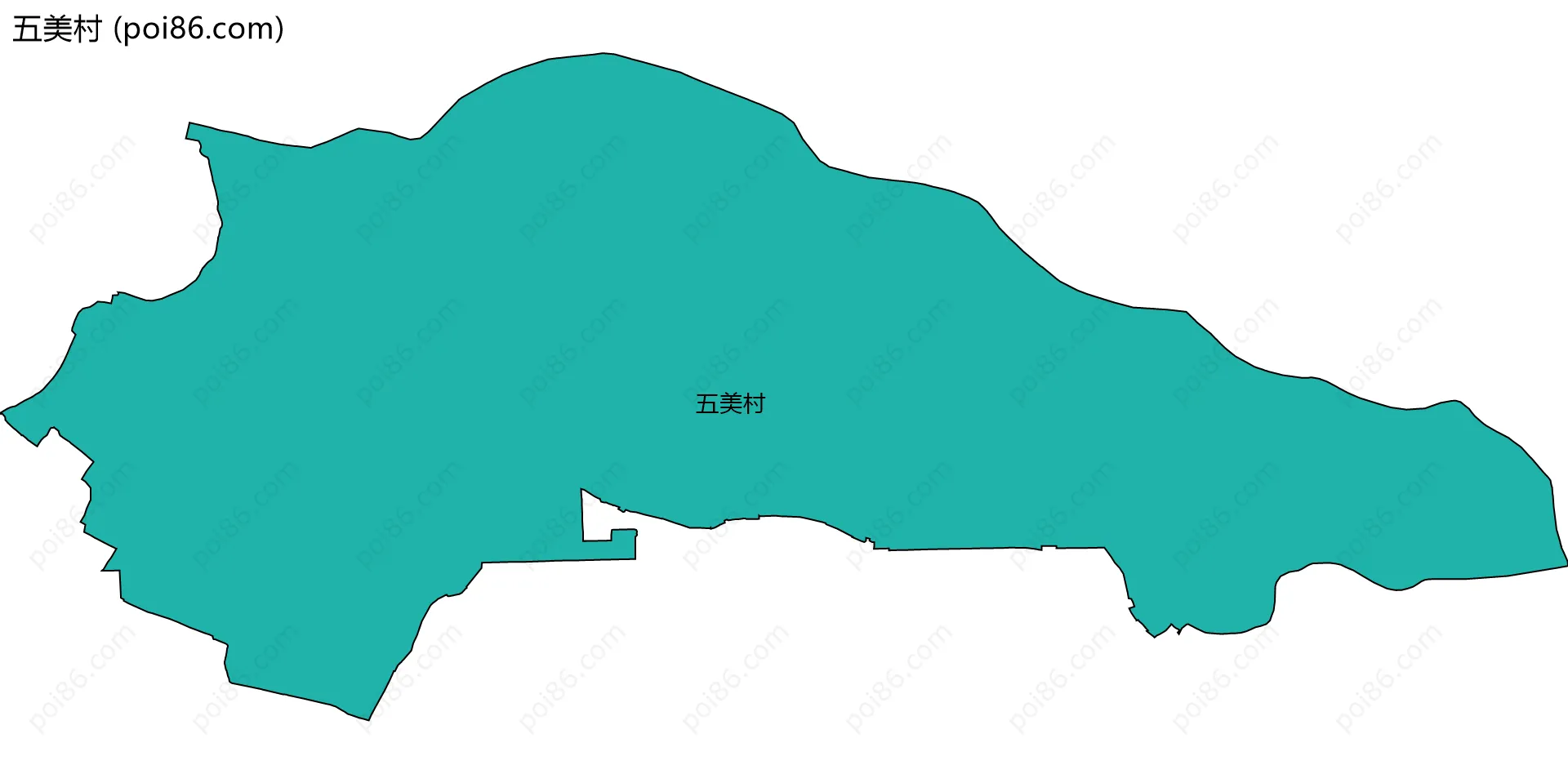 五美村边界地图