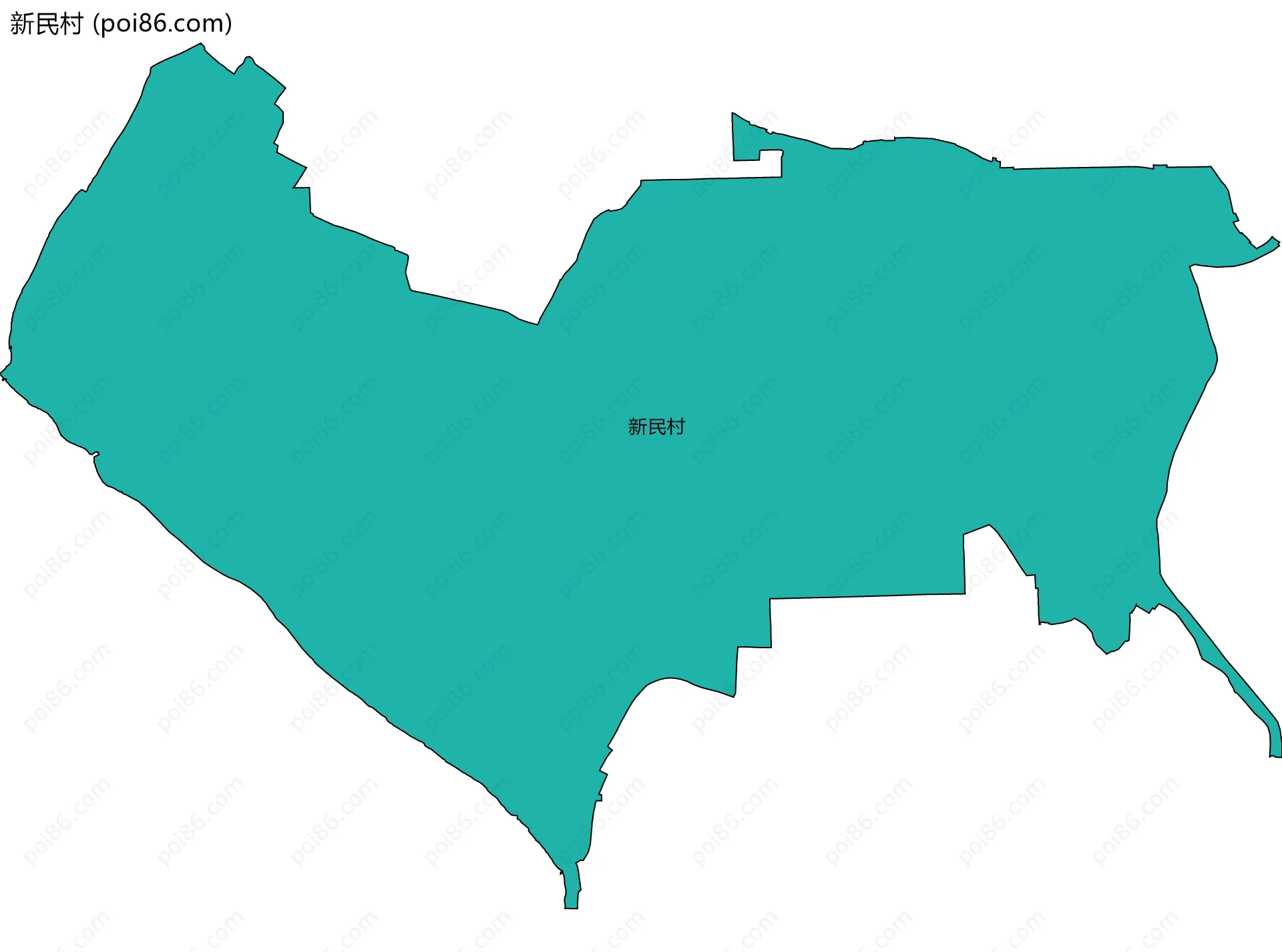 新民村边界地图