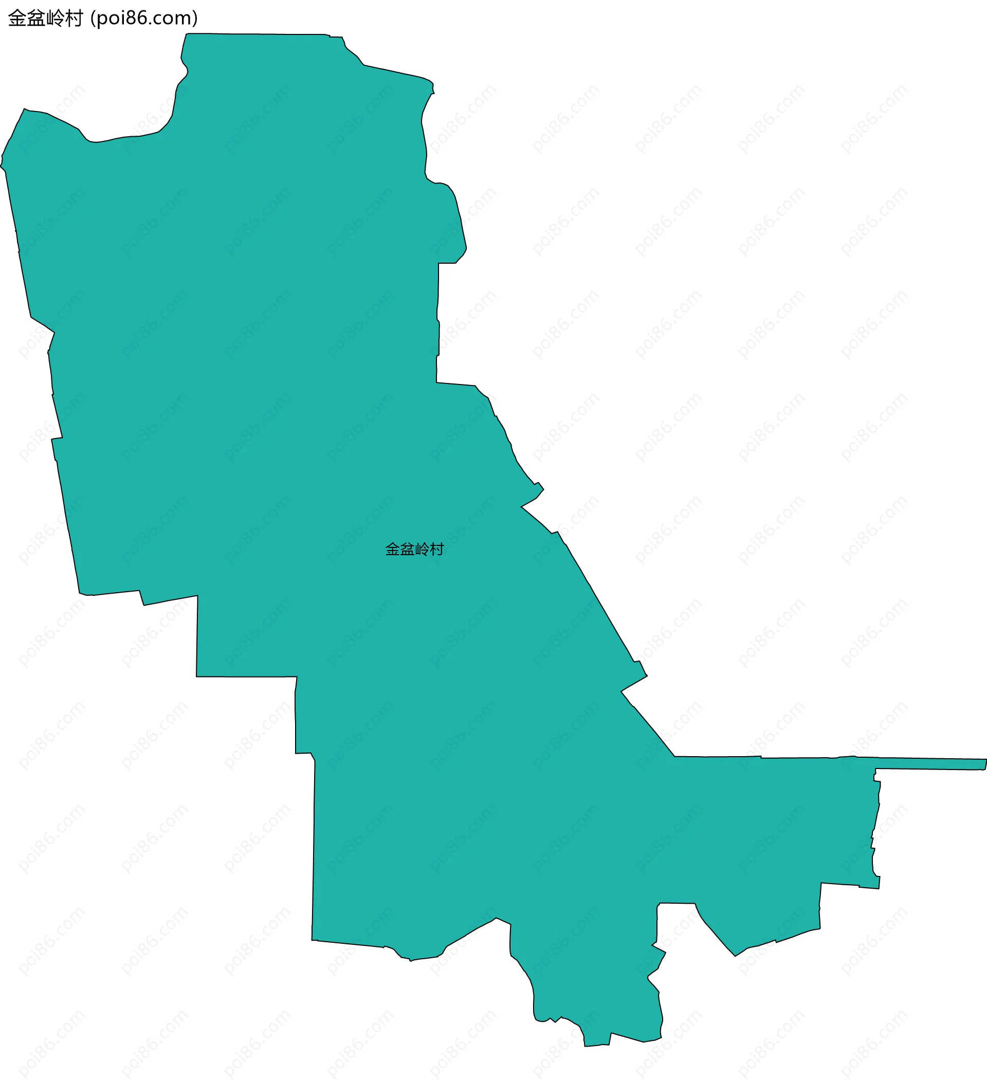 金盆岭村边界地图