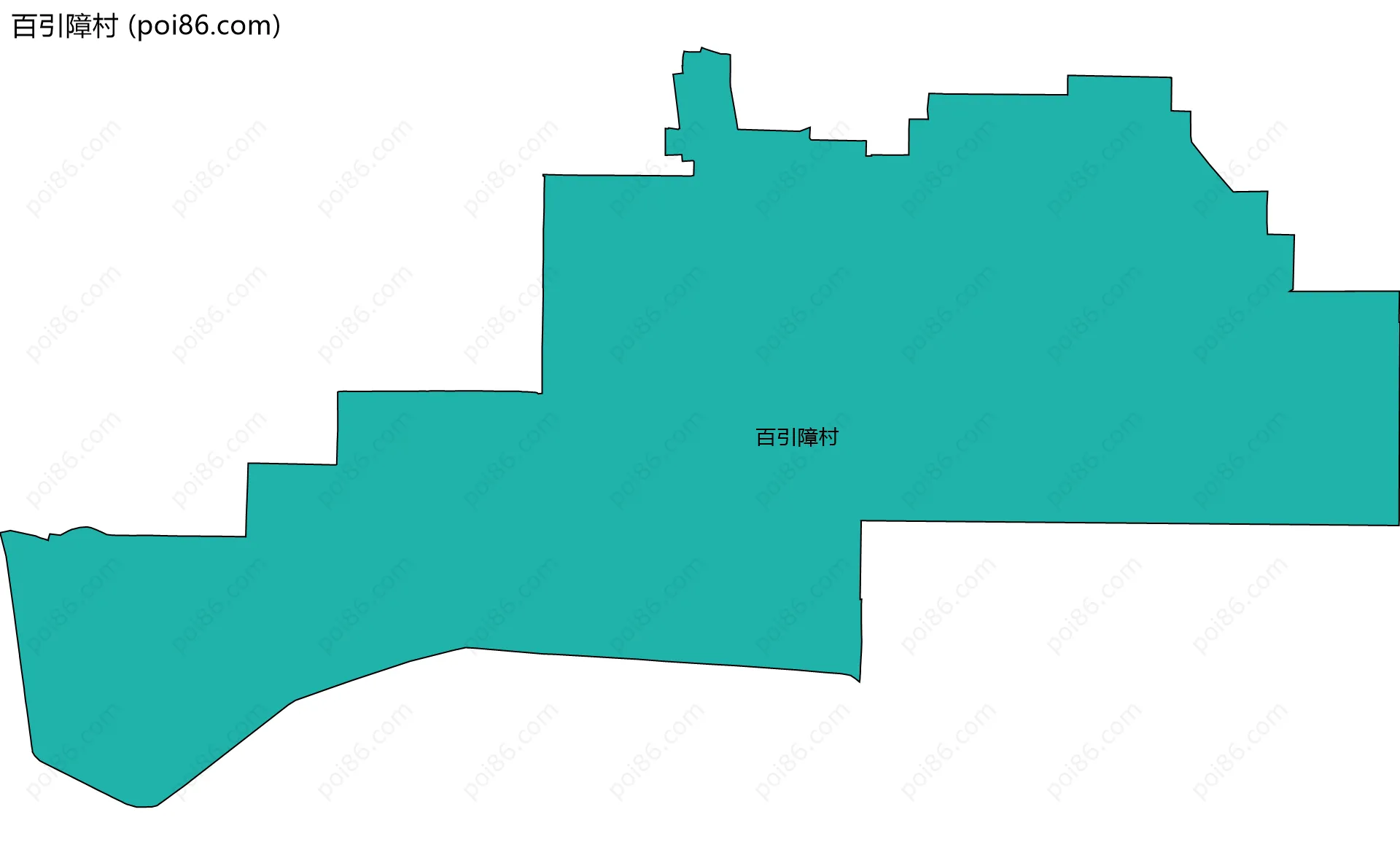 百引障村边界地图