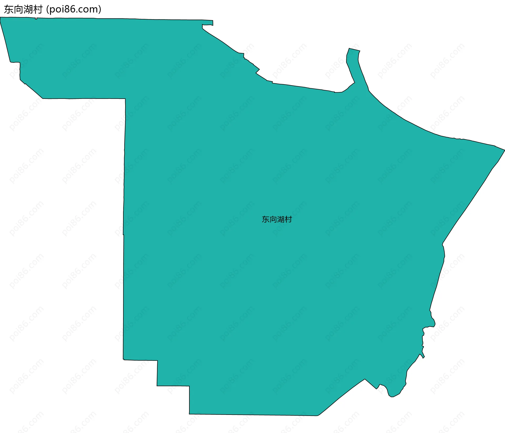 东向湖村边界地图