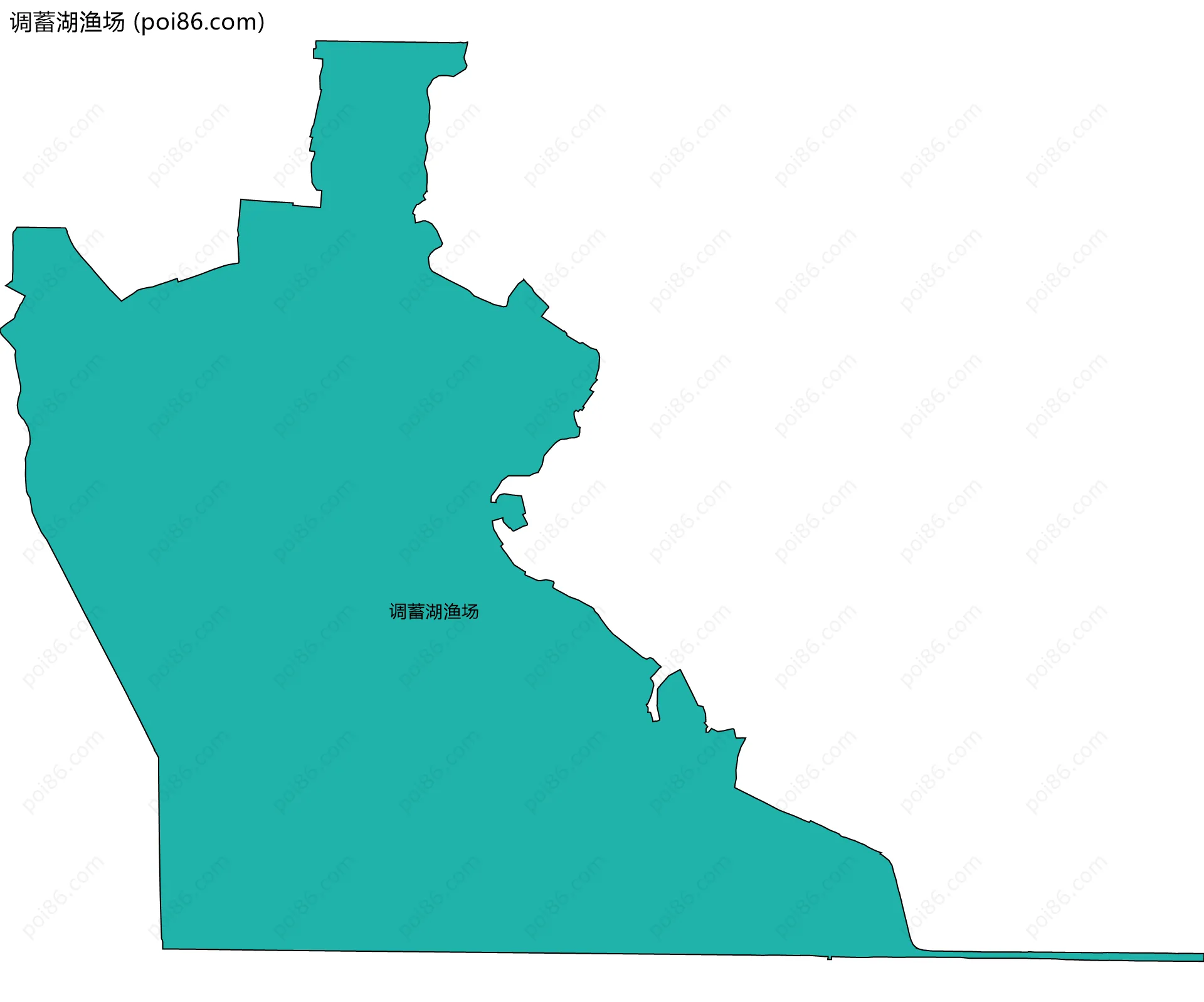 调蓄湖渔场边界地图
