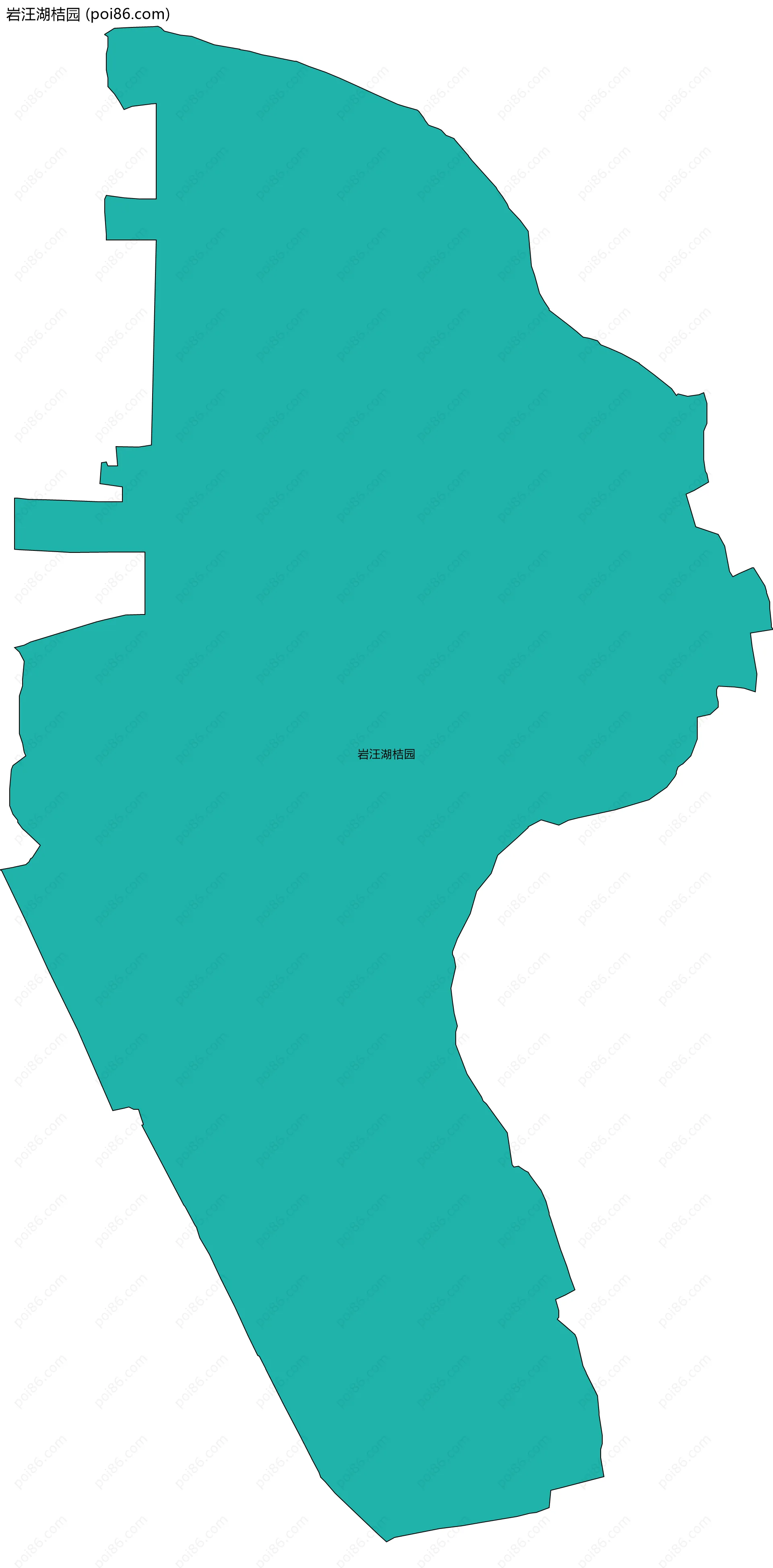 岩汪湖桔园边界地图