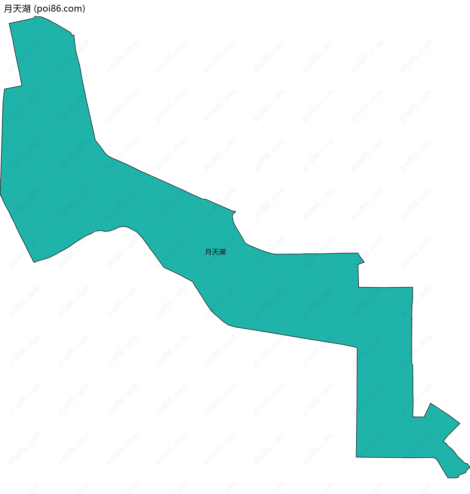 月天湖边界地图