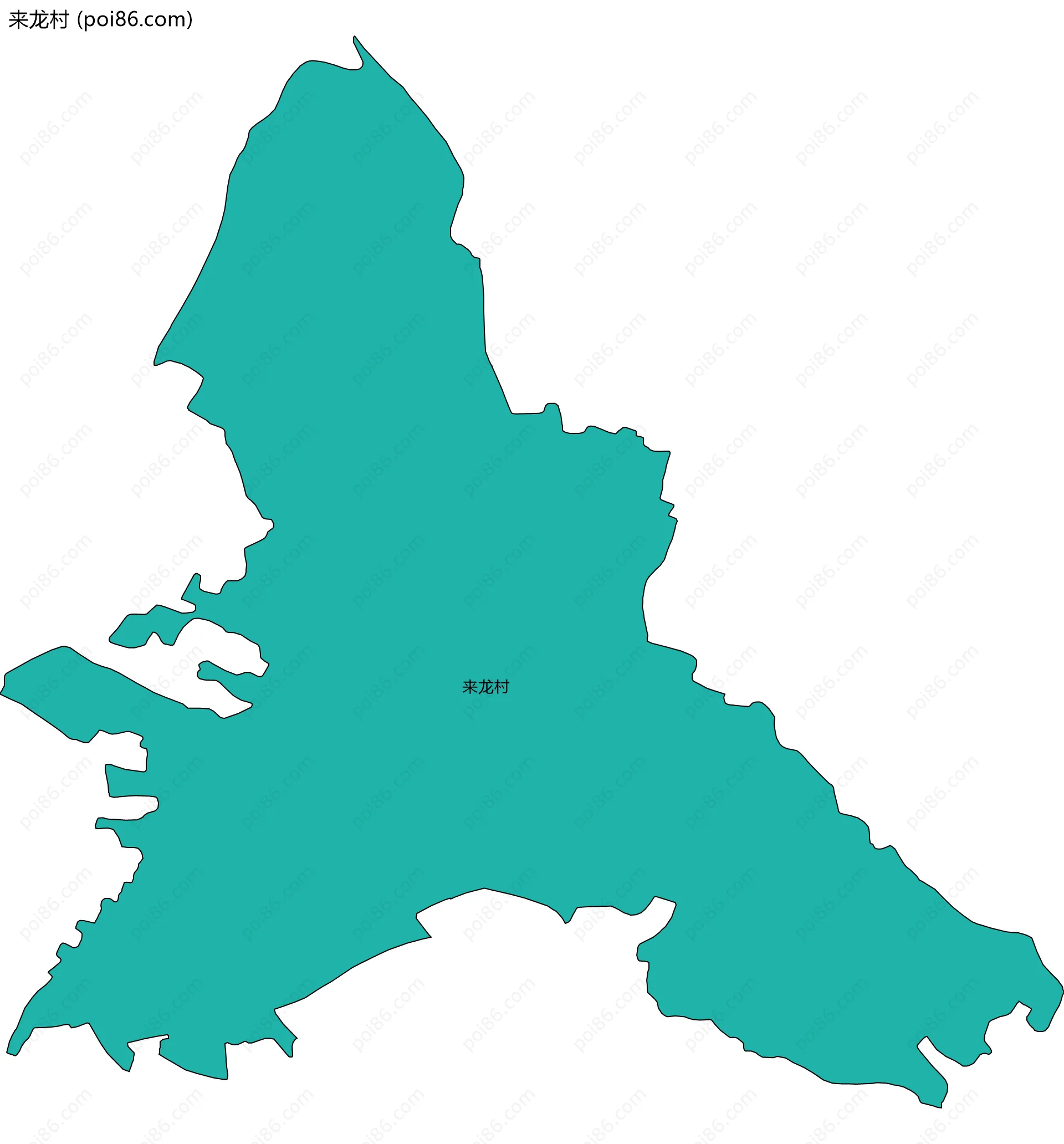 来龙村边界地图