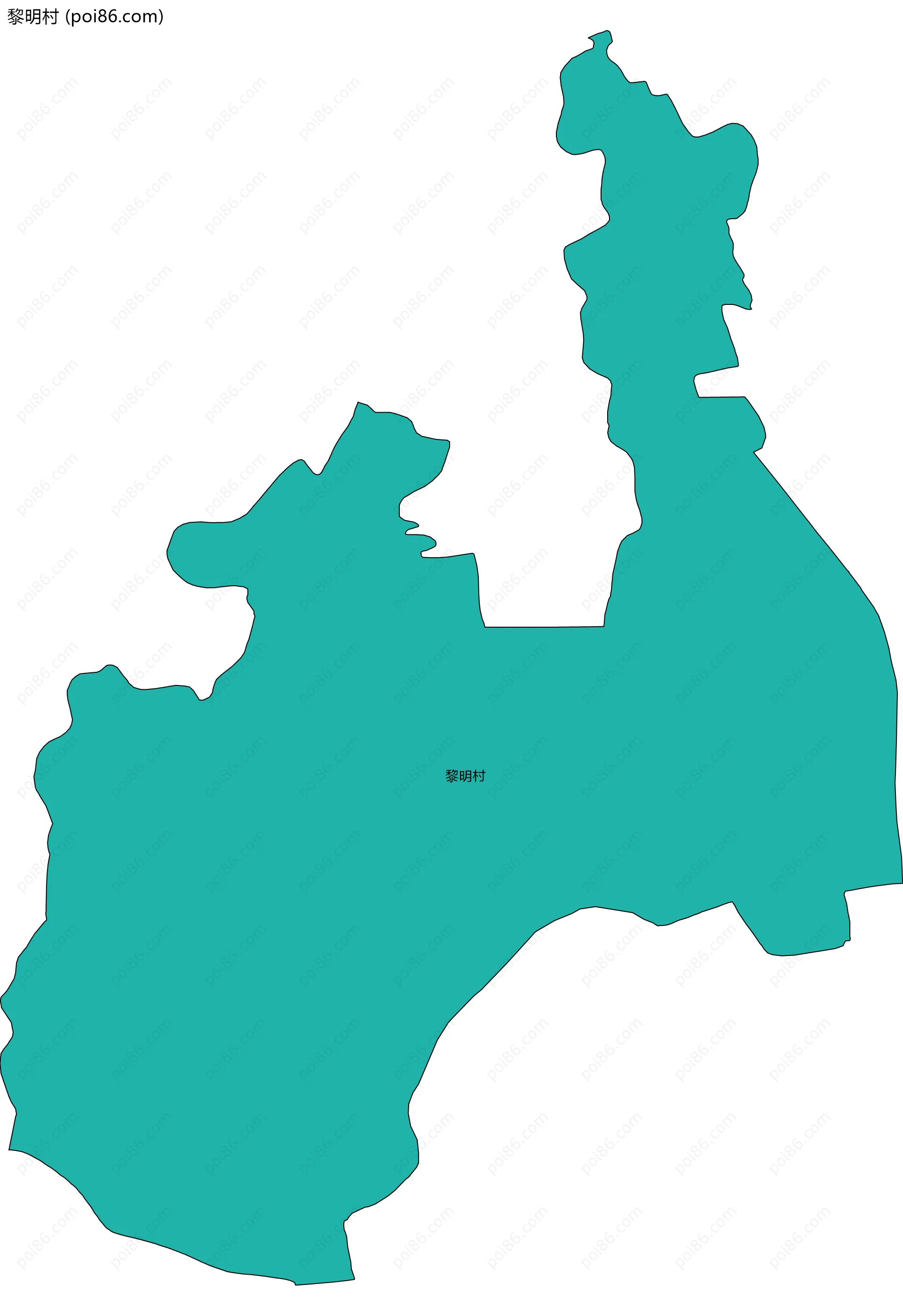 黎明村边界地图