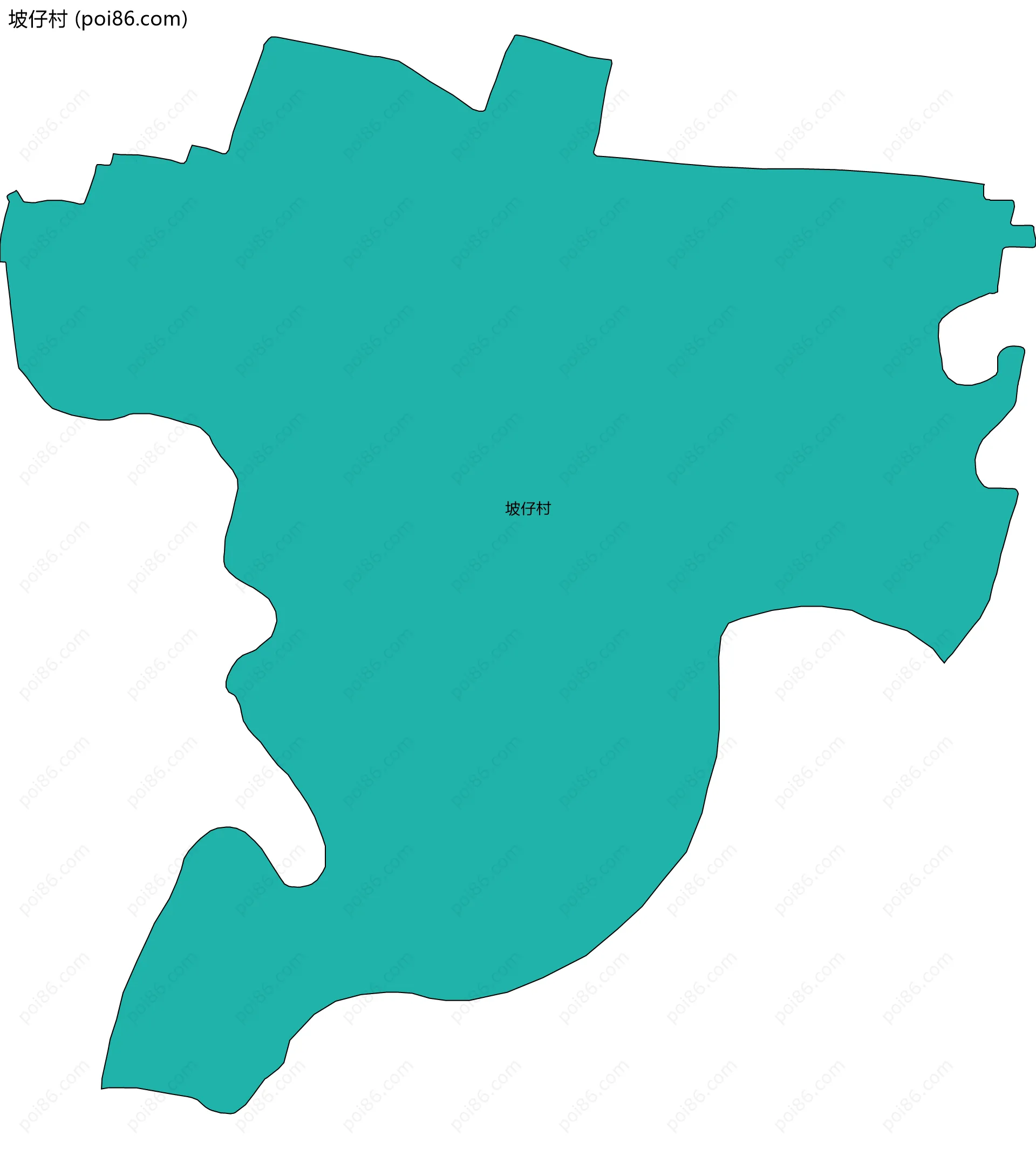 坡仔村边界地图