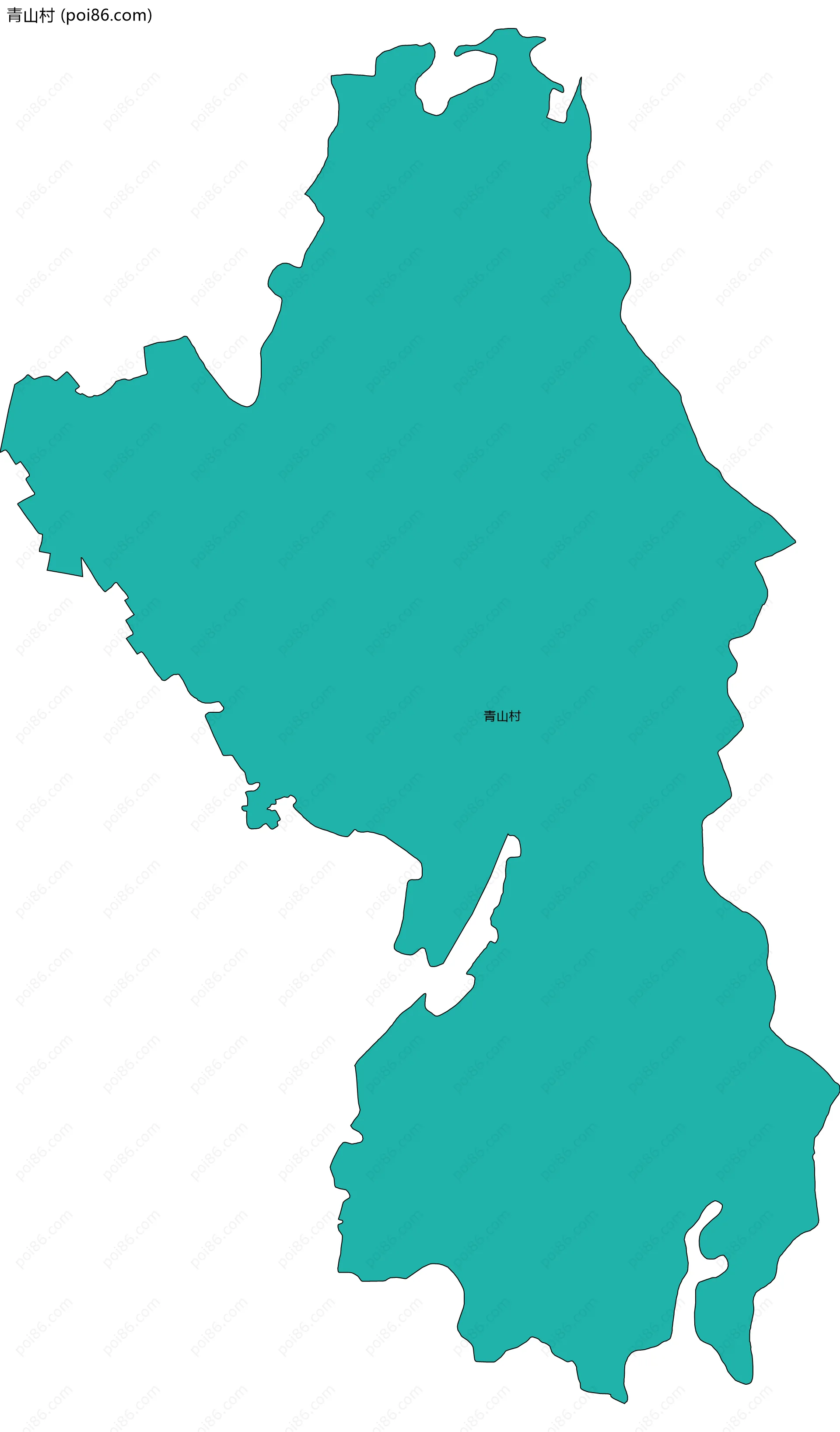 青山村边界地图