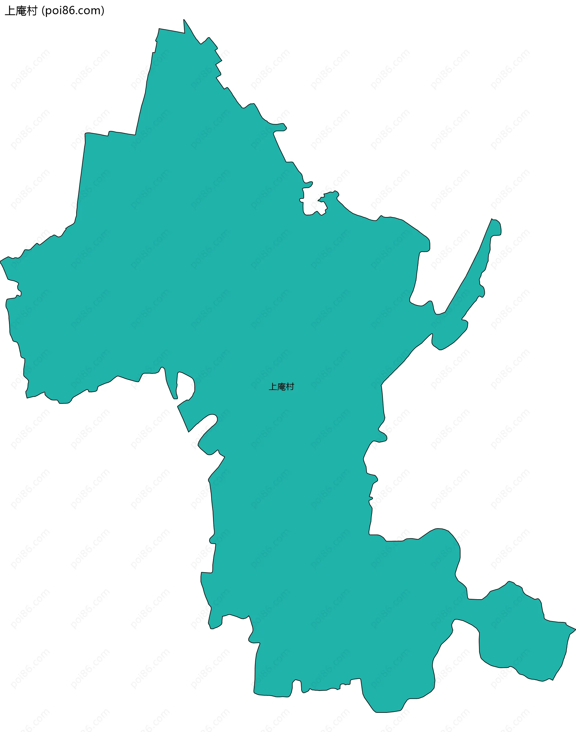 上庵村边界地图