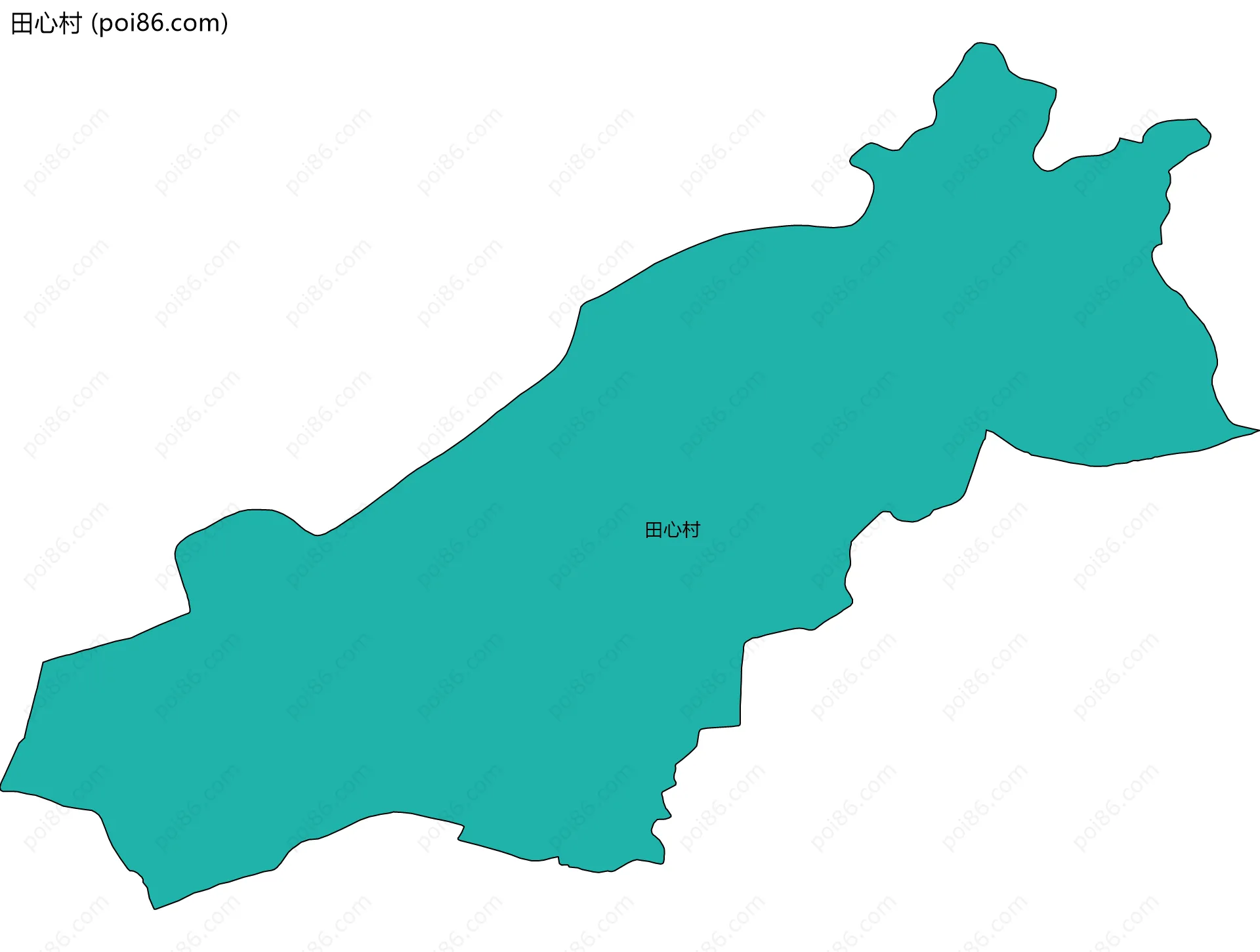 田心村边界地图