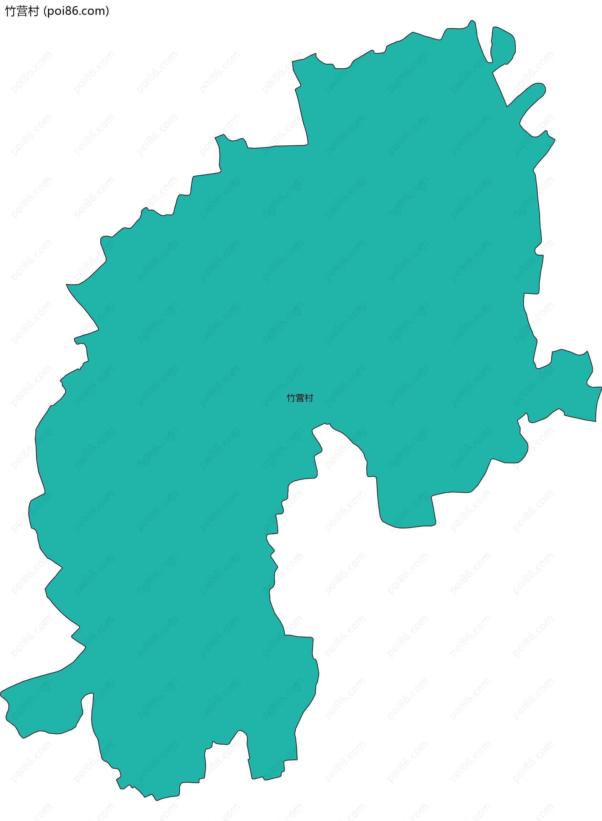 竹营村边界地图